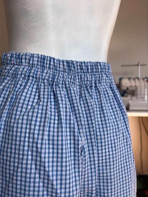 Pantalon • T.XS/S à XL • Pantalon coton vichy bleu ciel
