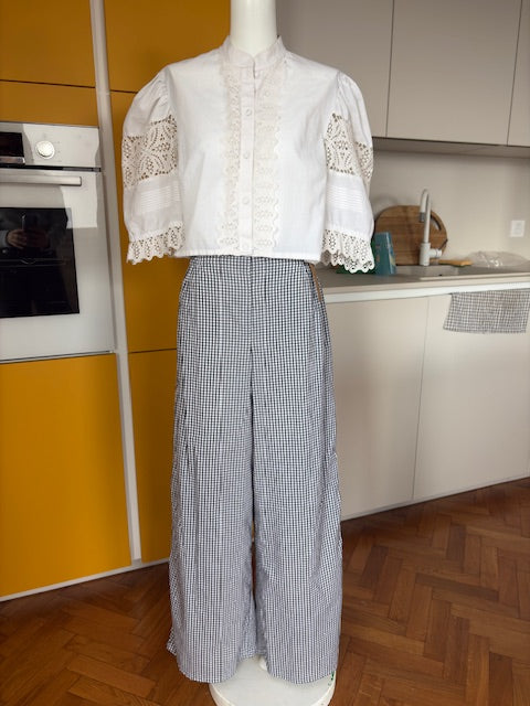 Pantalon • T.XS/S à XL • Pantalon vichy noir