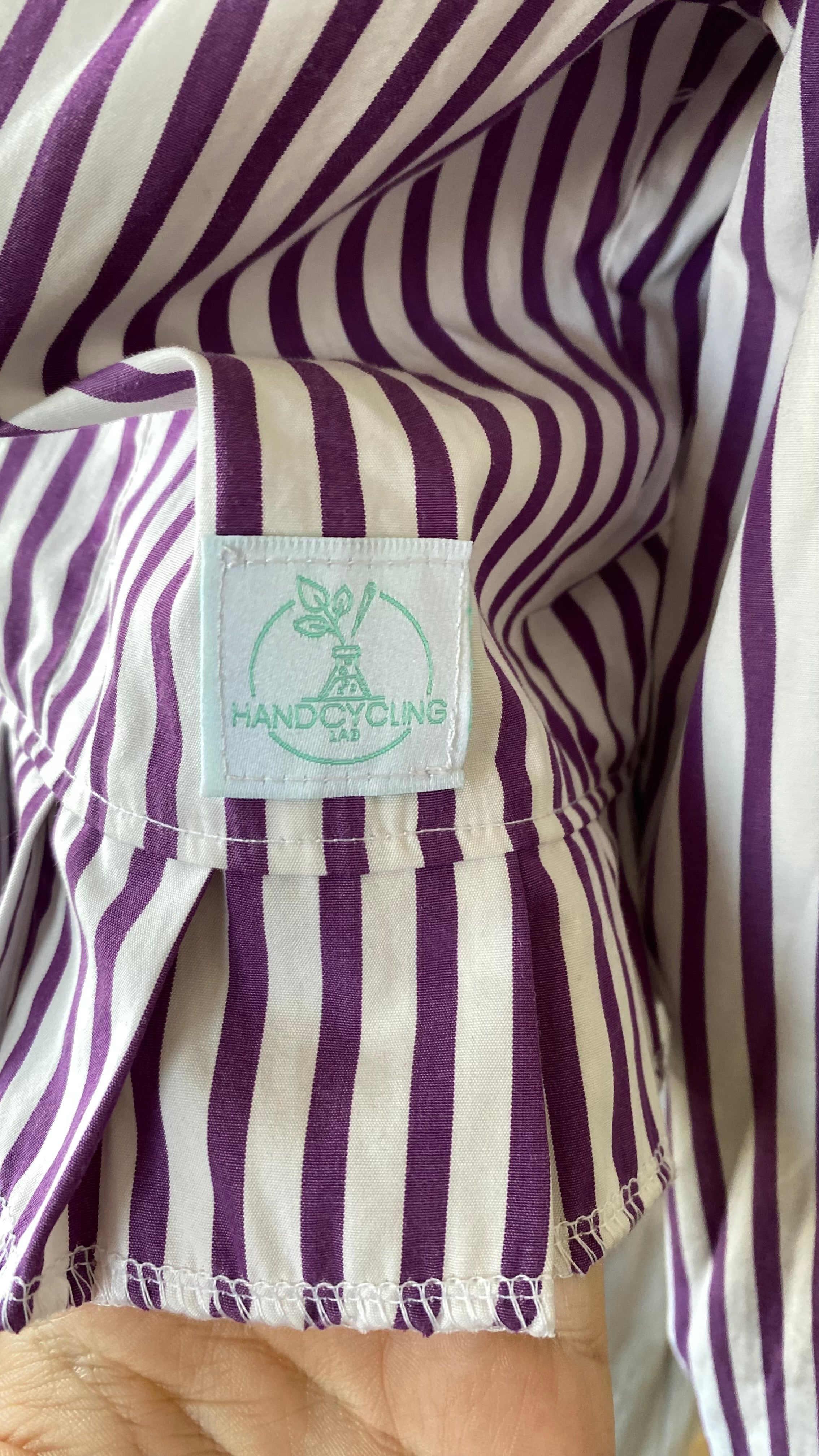 Froufrou • T. 32 à 36 • Chemise courte manches longues à rayures violettes