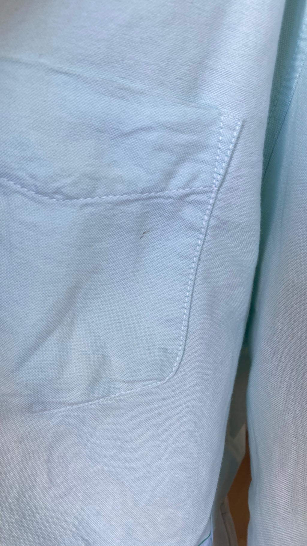Sweaties • T.36 à 38 • Chemise upcyclée grand col bleu ciel