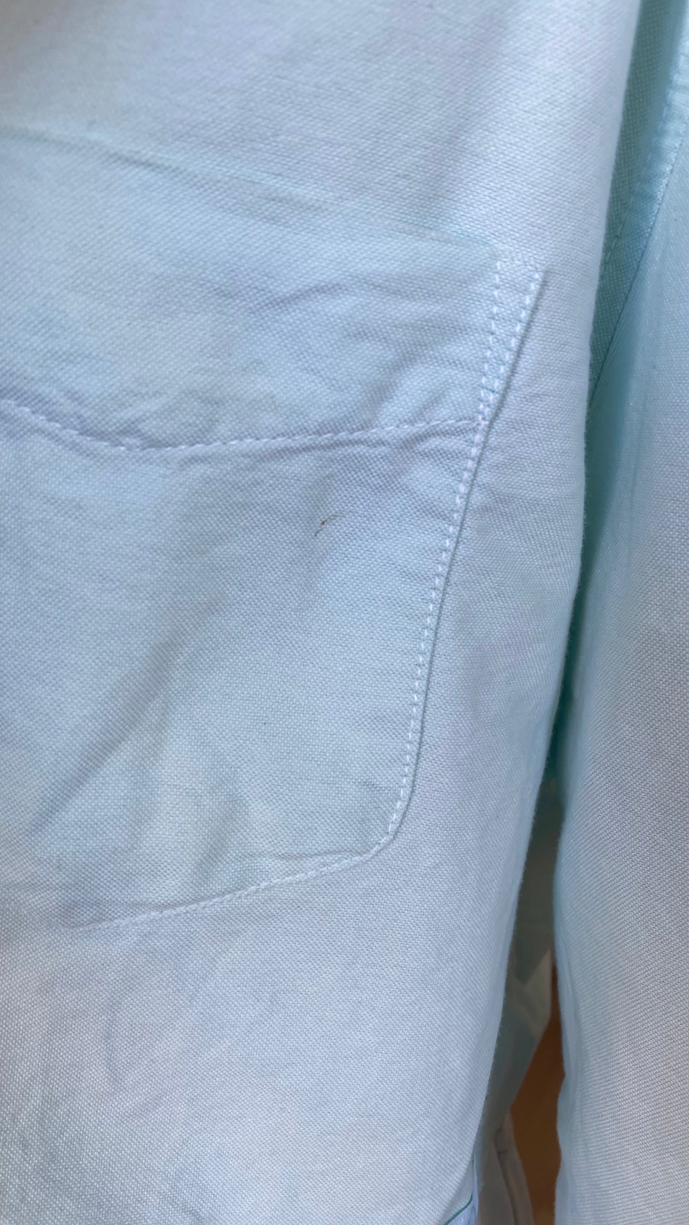 Sweaties • T.36 à 38 • Chemise upcyclée grand col bleu ciel
