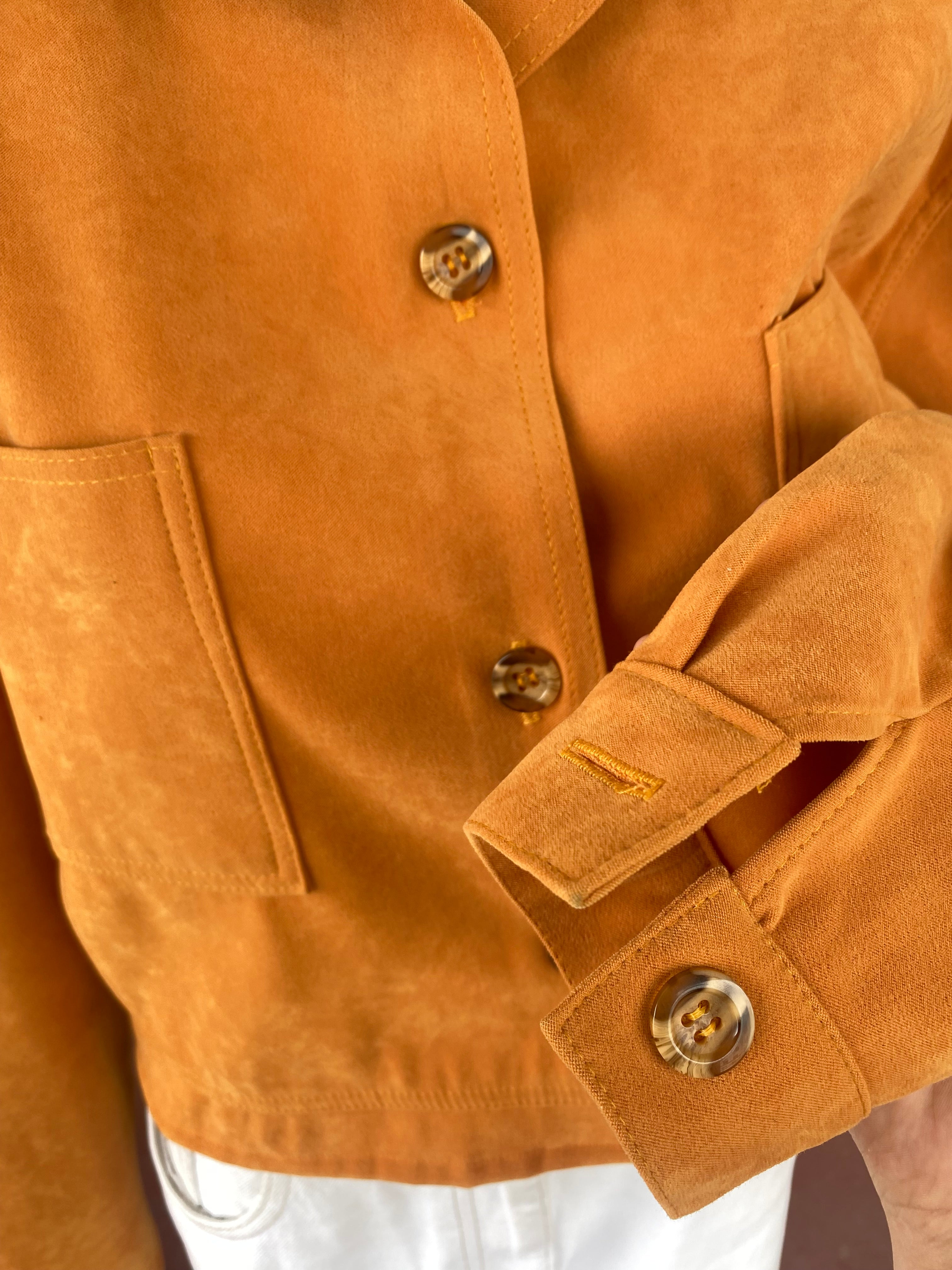 Cropped Jacket • T. 36  à 40 • Surchemise veste courte orange
