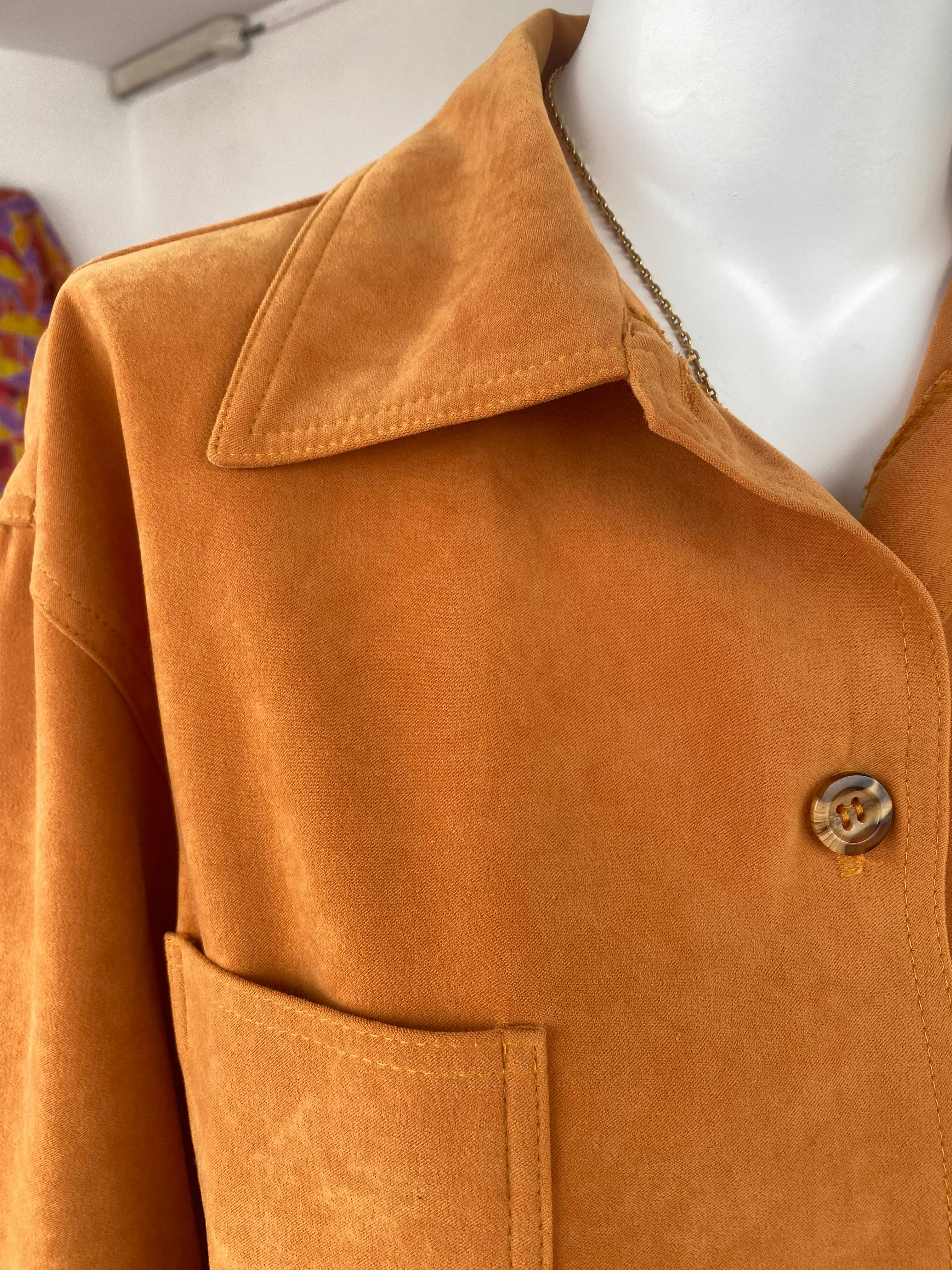 Cropped Jacket • T. 36  à 40 • Surchemise veste courte orange