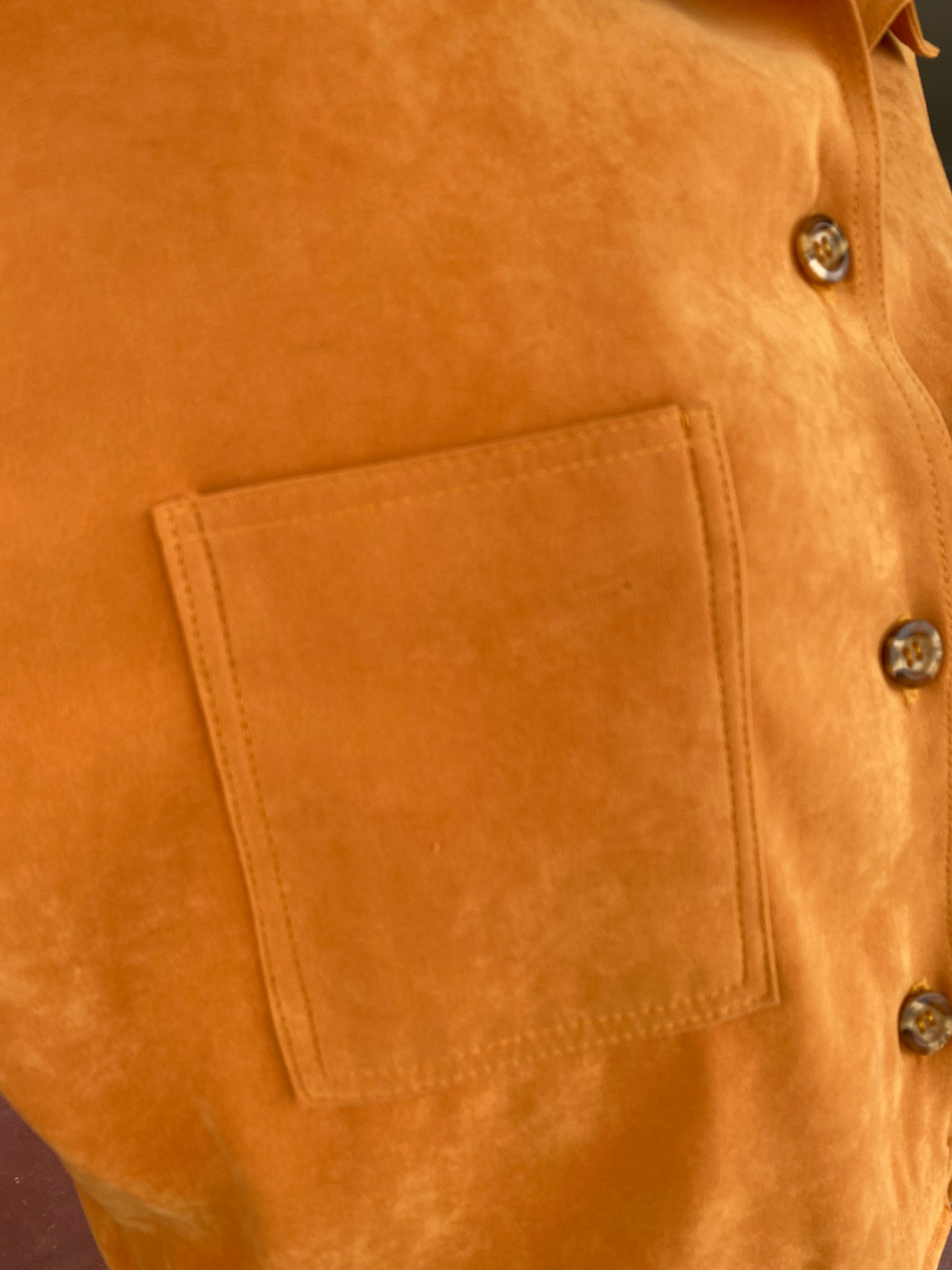 Cropped Jacket • T. 36  à 40 • Surchemise veste courte orange