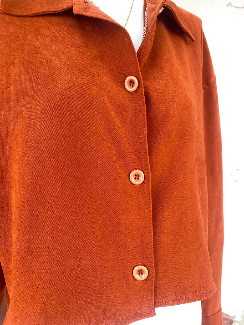 Cropped Jacket • T. 36 à 42 • Surchemise veste courte orange foncé