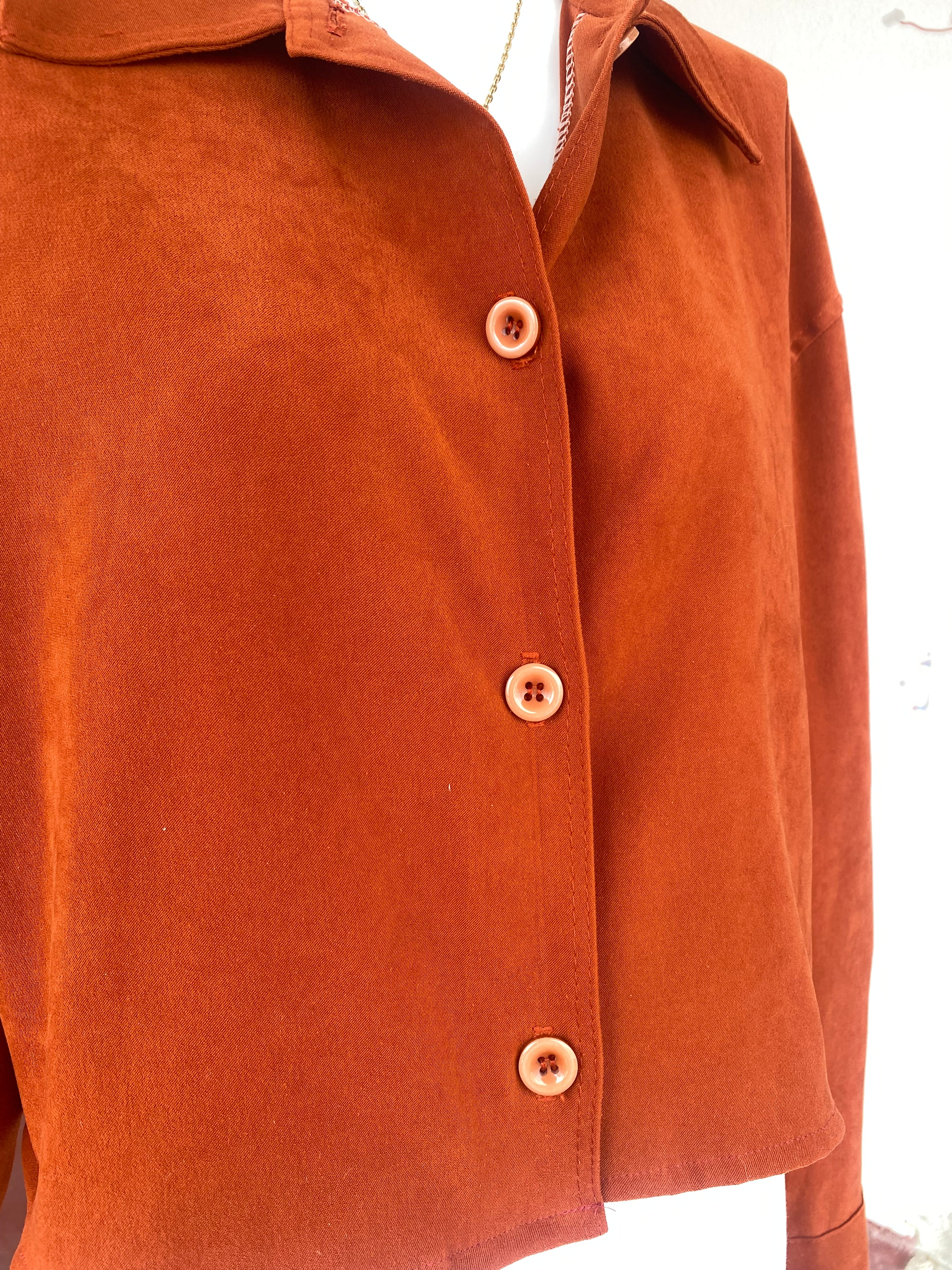 Cropped Jacket • T. 36 à 42 • Surchemise veste courte orange foncé