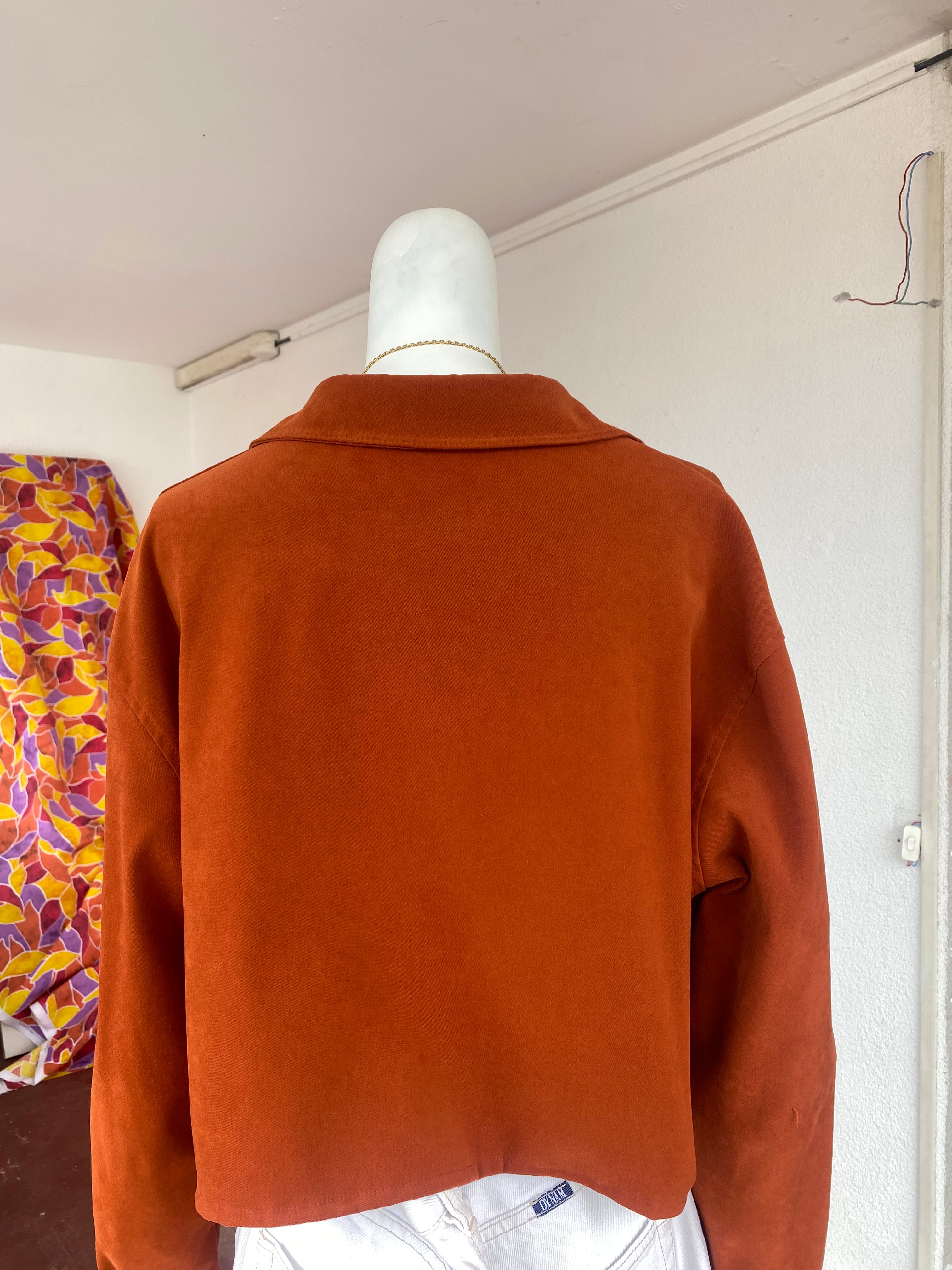 Cropped Jacket • T. 36 à 42 • Surchemise veste courte orange foncé