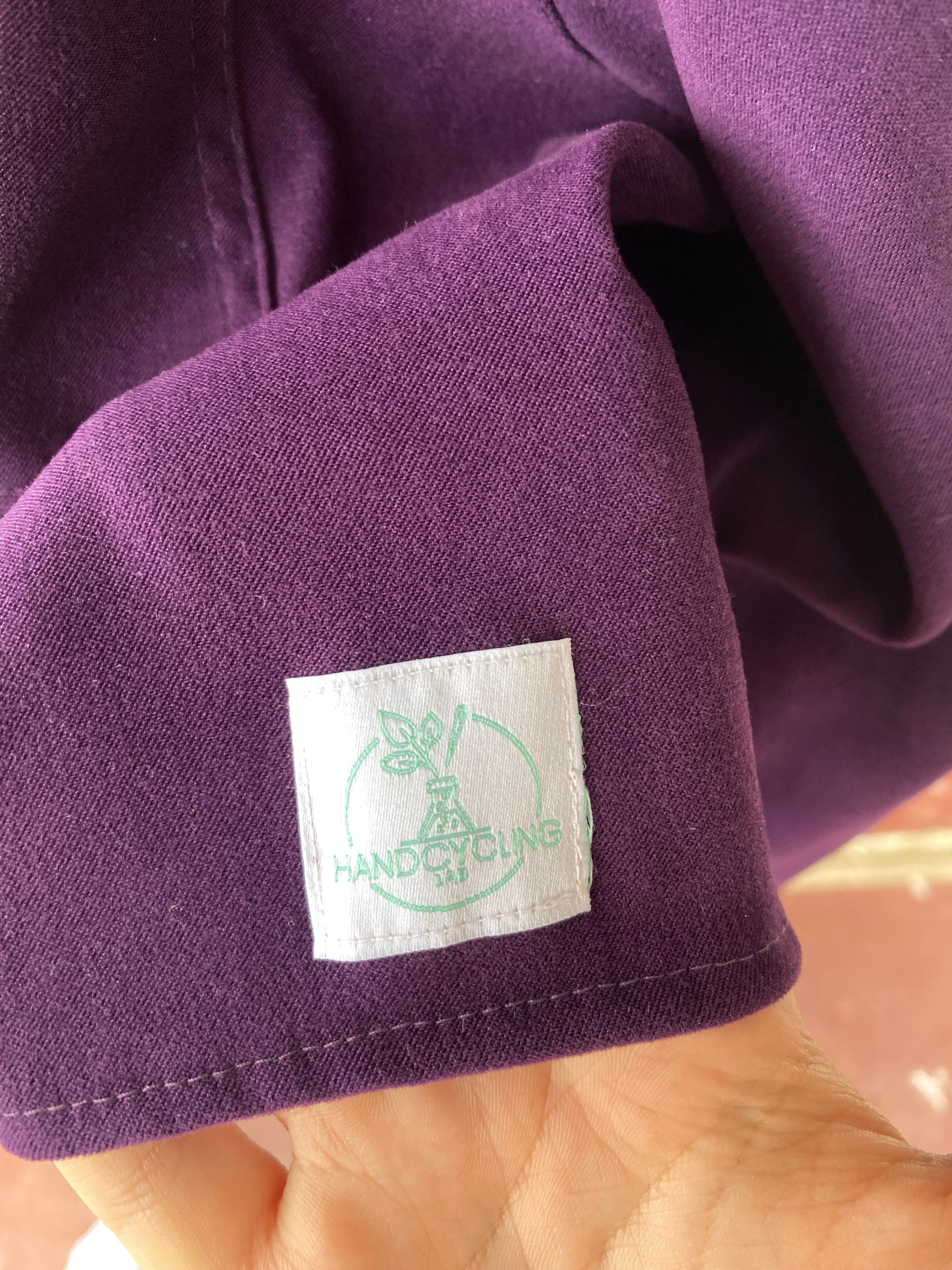 Cropped Jacket • T. 38 à 46 • Surchemise veste courte violette foncée