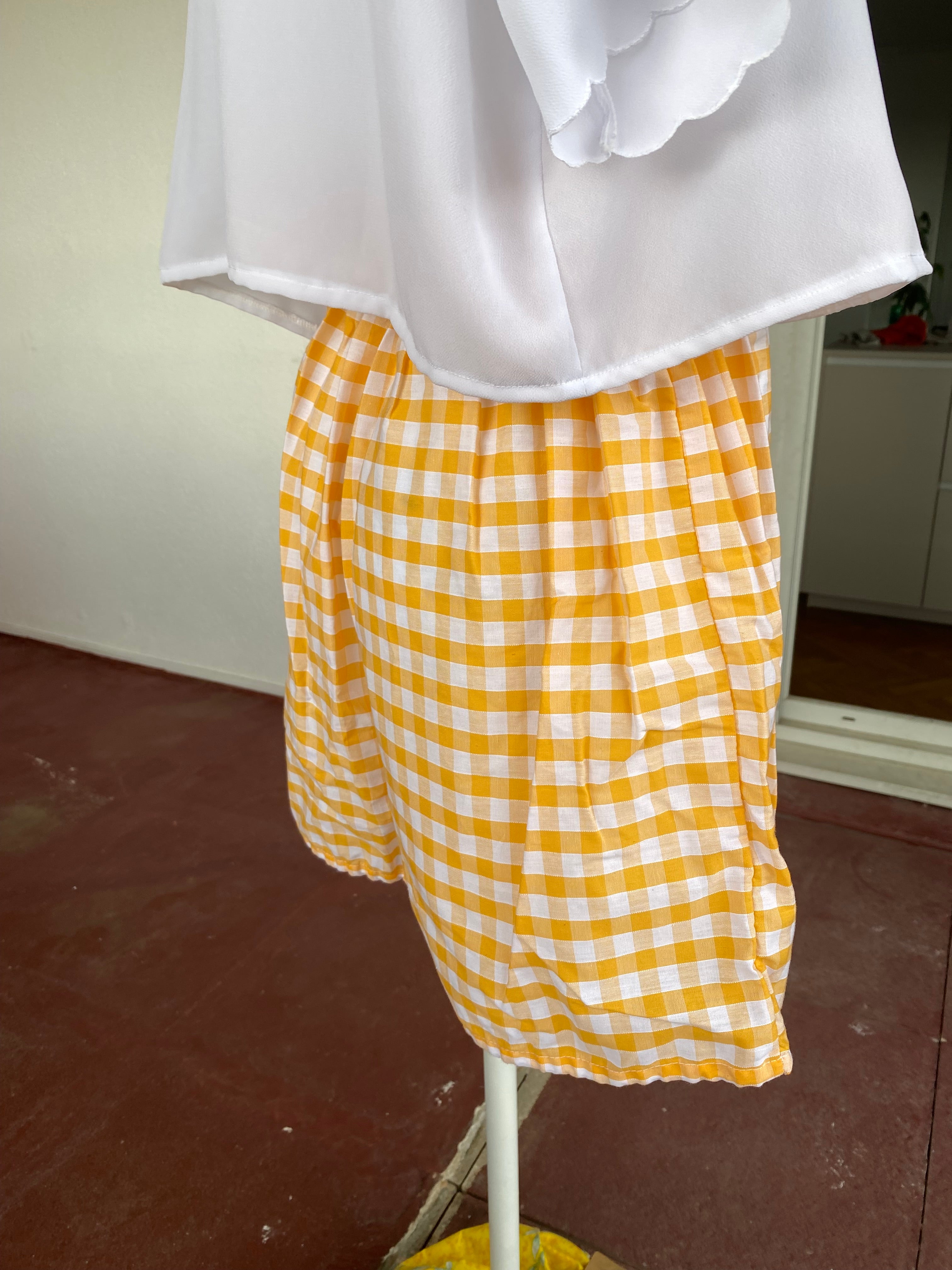 Short • Taille XS/S et M • Short vichy abricot