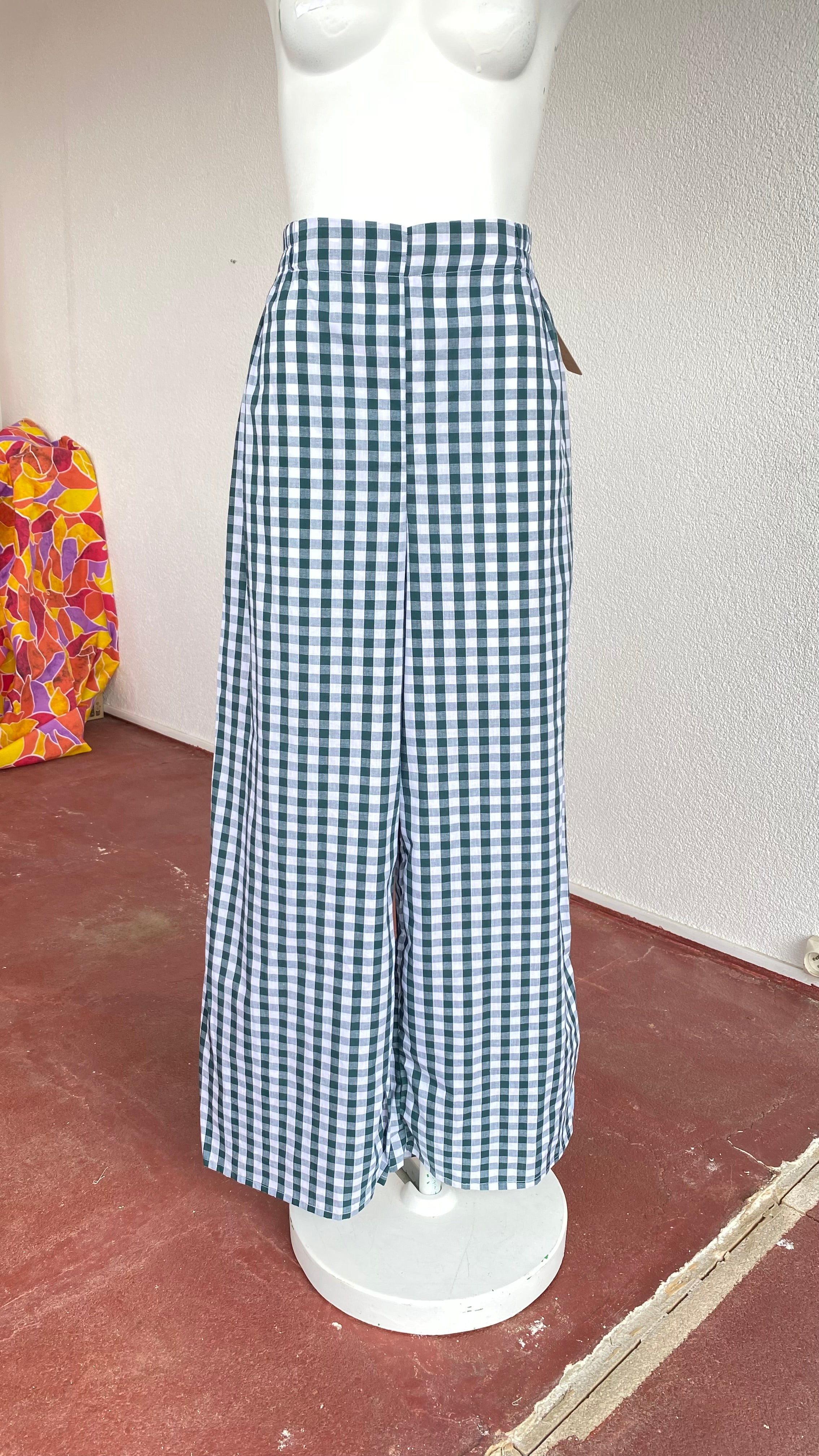 Pants • T.M  • Pantalon upcyclé vichy vert