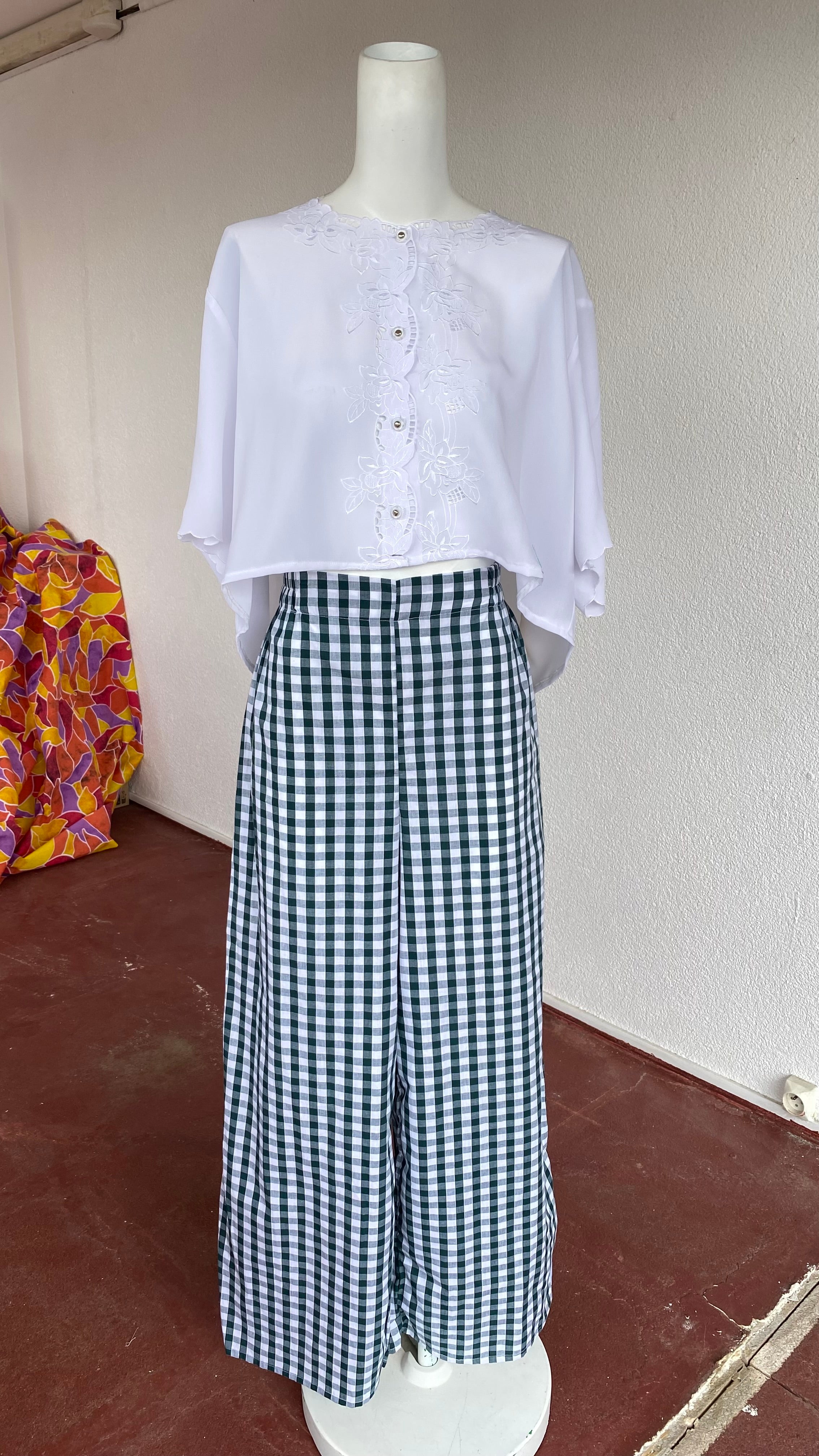 Pants • T.M  • Pantalon upcyclé vichy vert