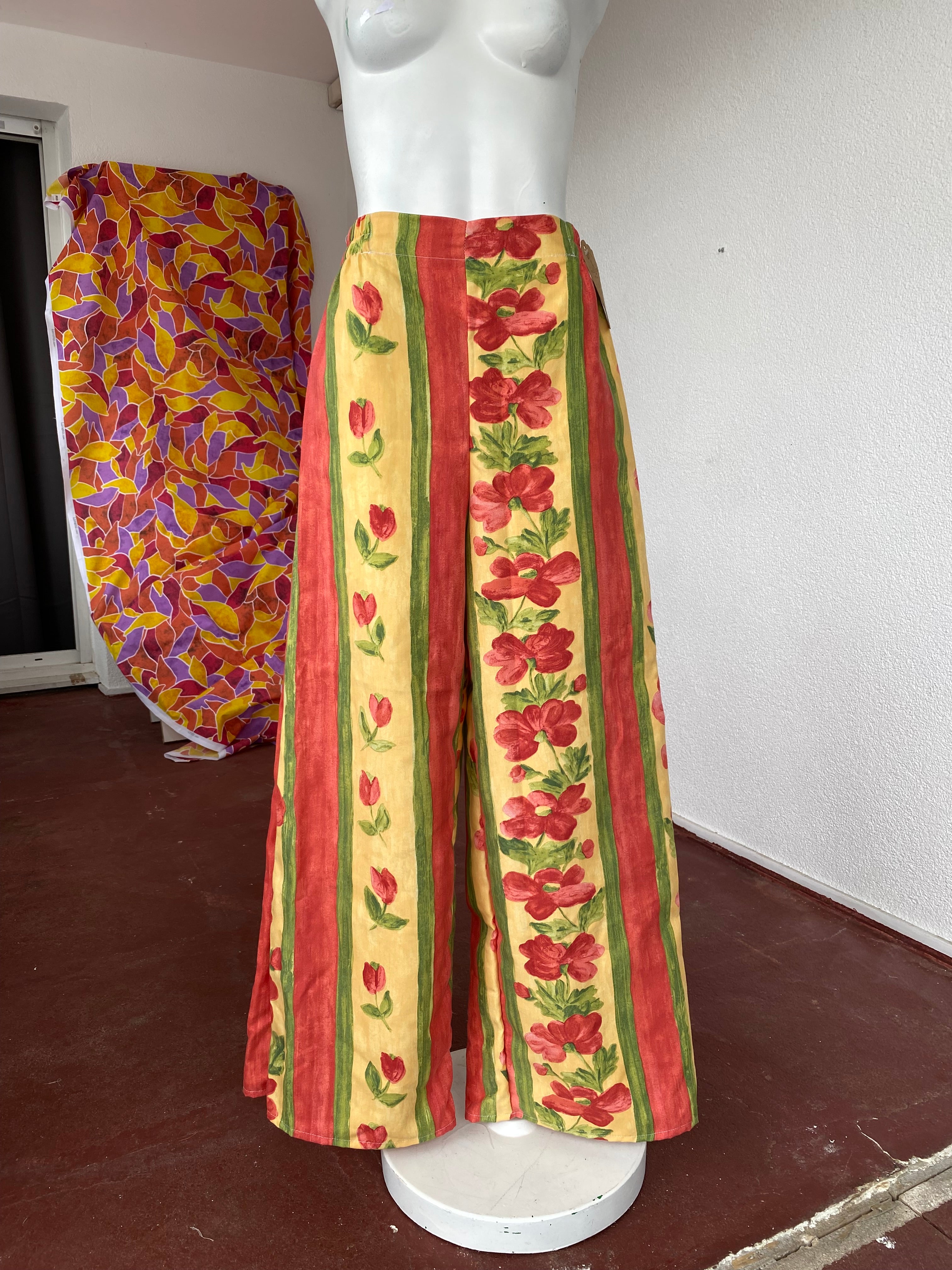 .Pants • T.XS/S, M et L • Pantalon upcyclé rayé rouge et vert