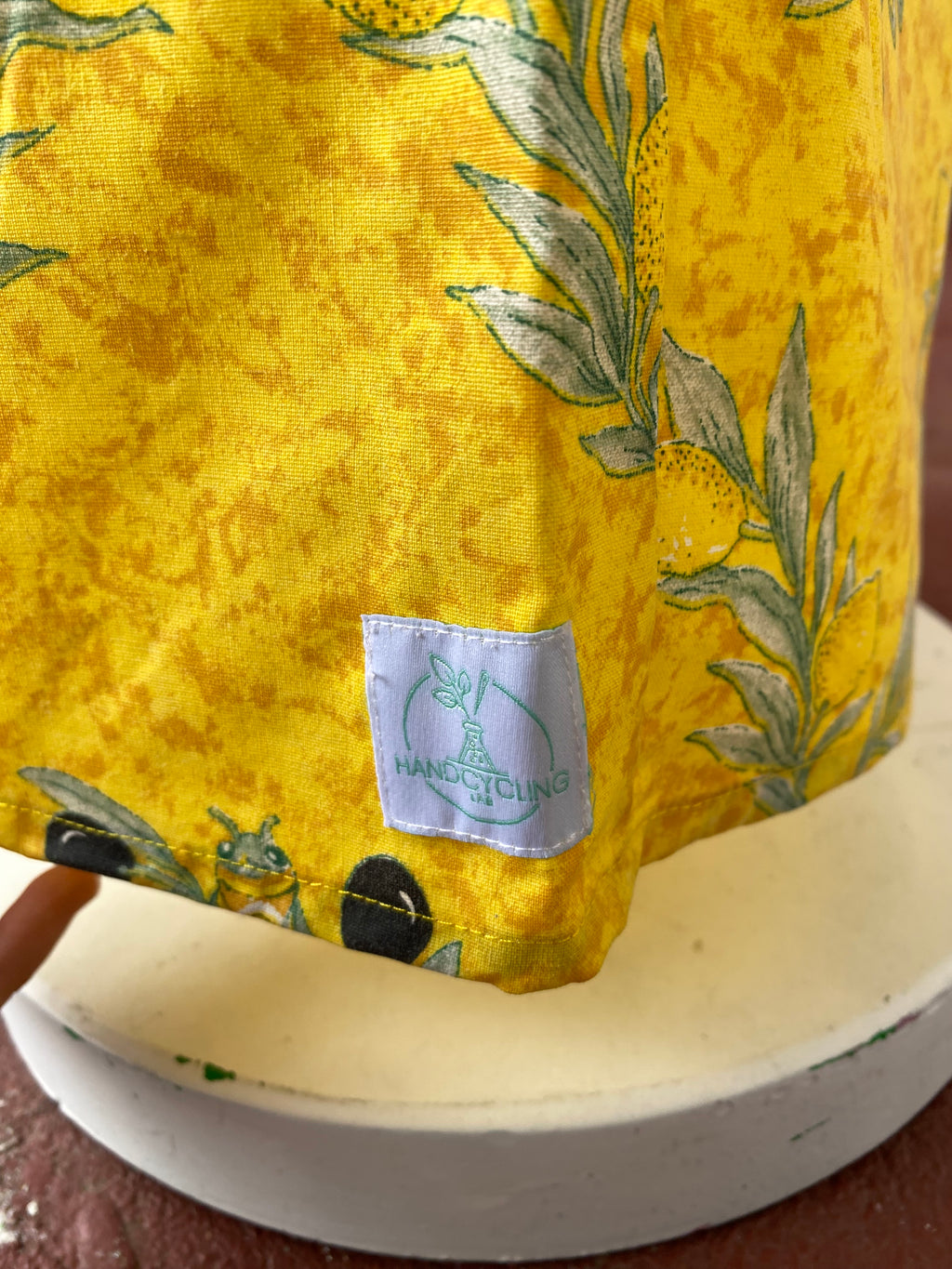 Pants • Taille M • Pantalon upcyclé provençal jaune citrons & cigales