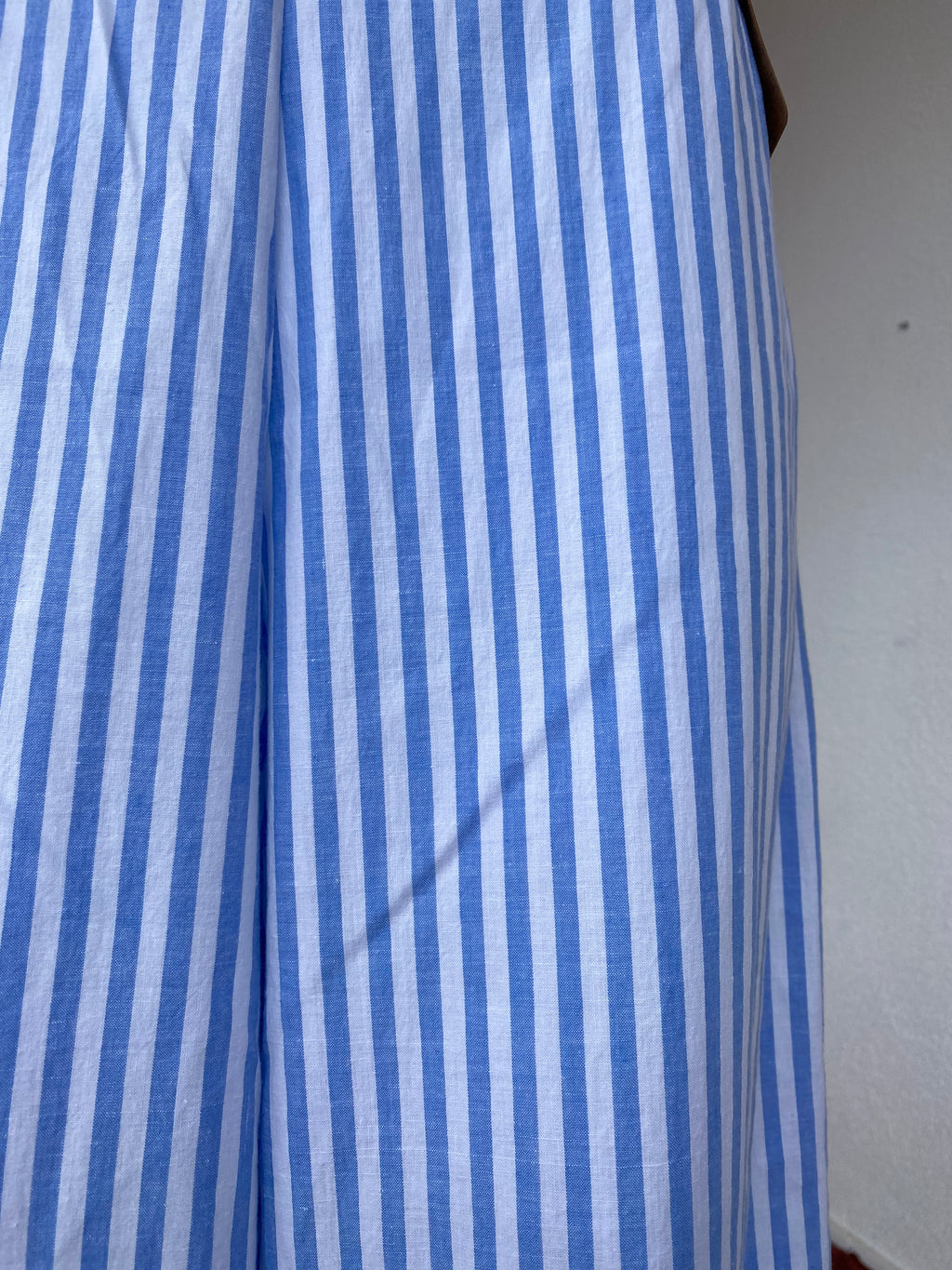 Pants • Taille L • Pantalon upcyclé rayures bleu ciel et blanches