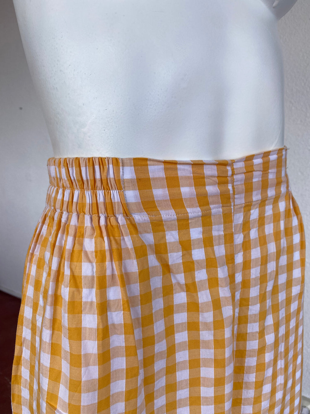 .Pants • Taille XS/S, M et L  • Pantalon vichy orange/abricot