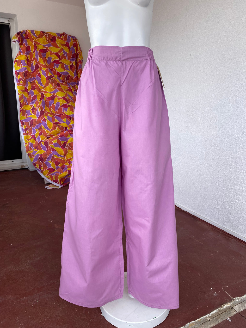 Pants • T.M et L • Pantalon upcyclé coton lila rosé