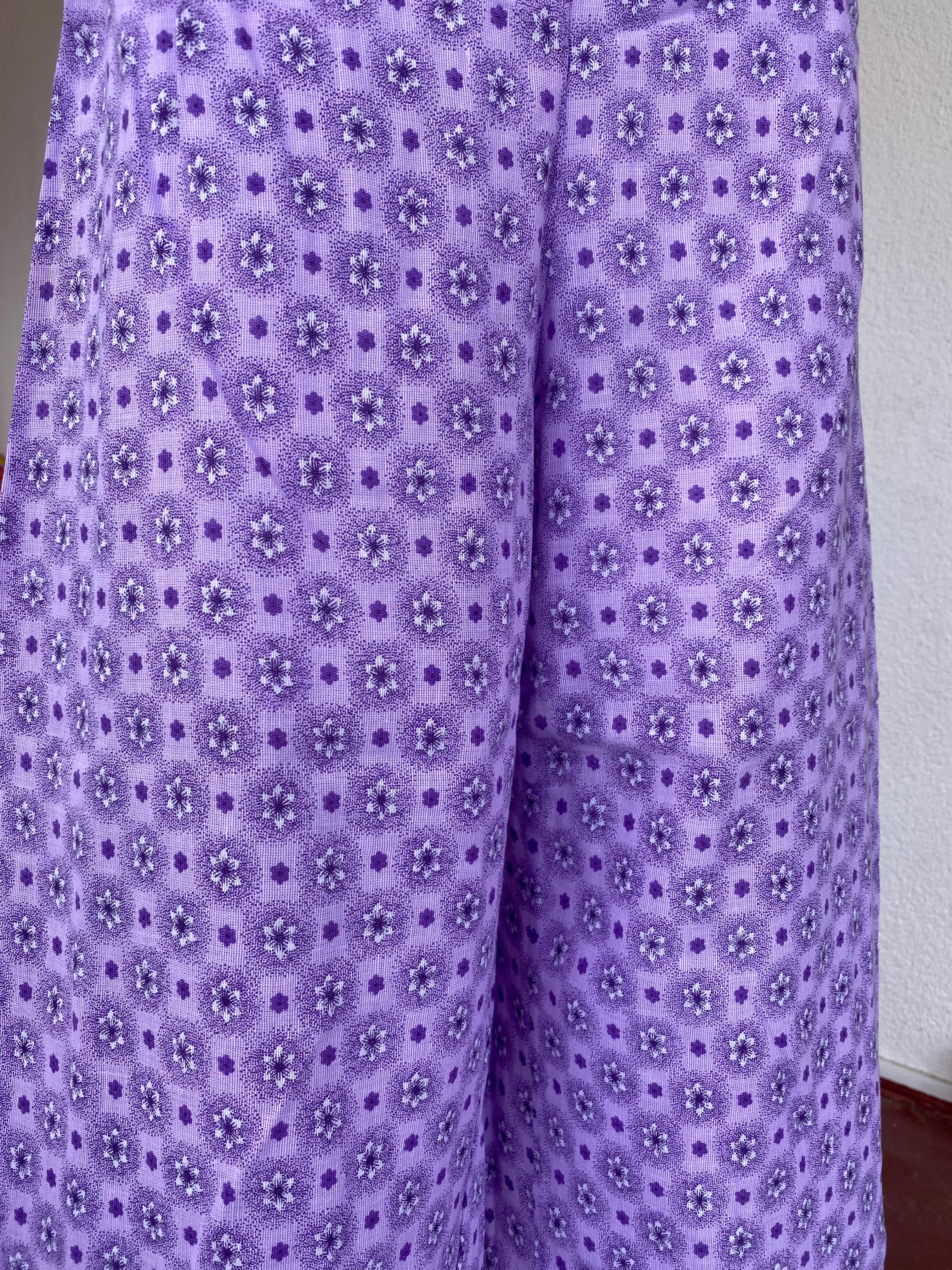Pants • Taille XS/S • Pantalon upcyclé lila à fleurs