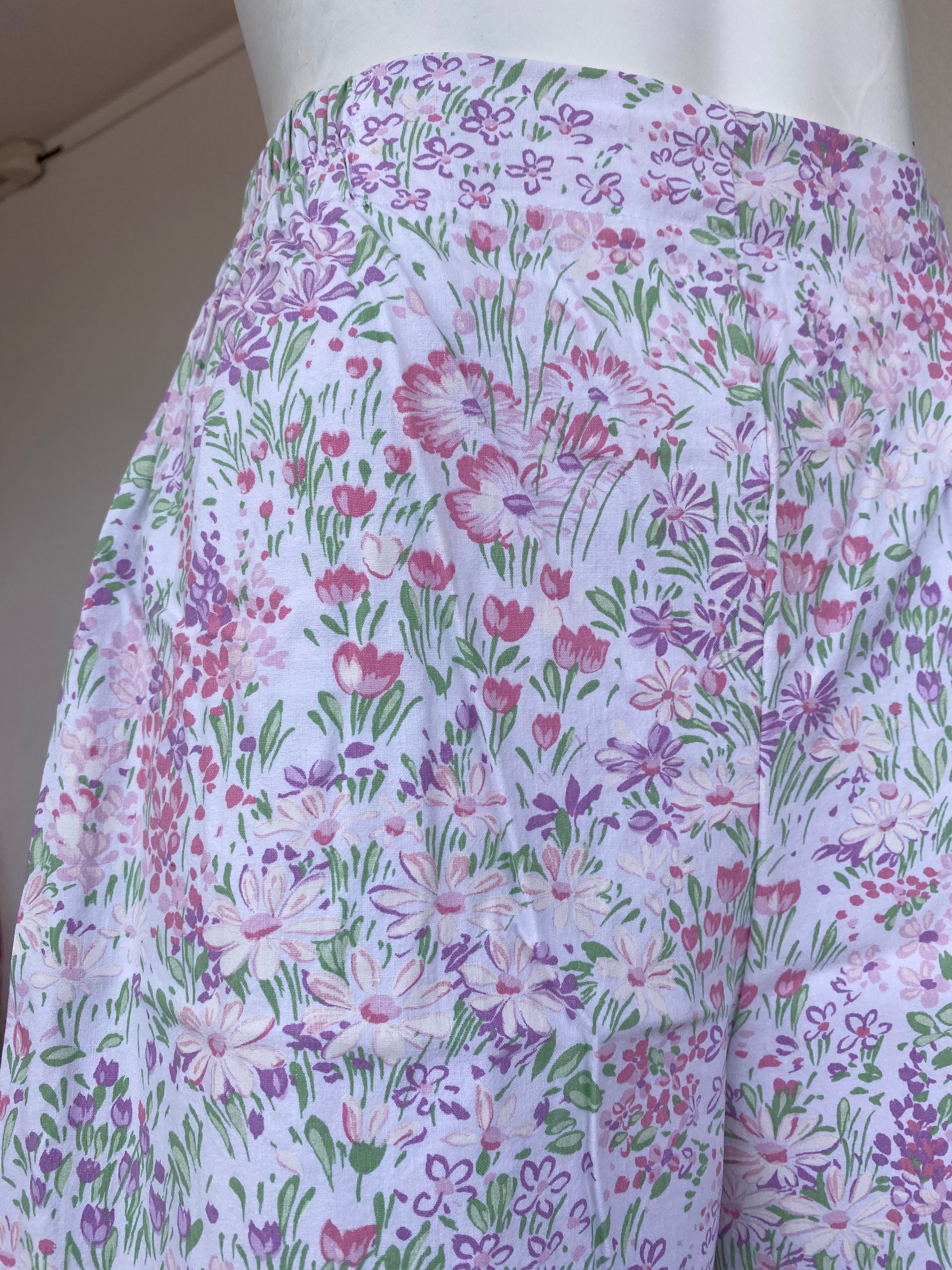 Pants • Taille XS/S • Pantalon upcyclé liberty rose lila vert