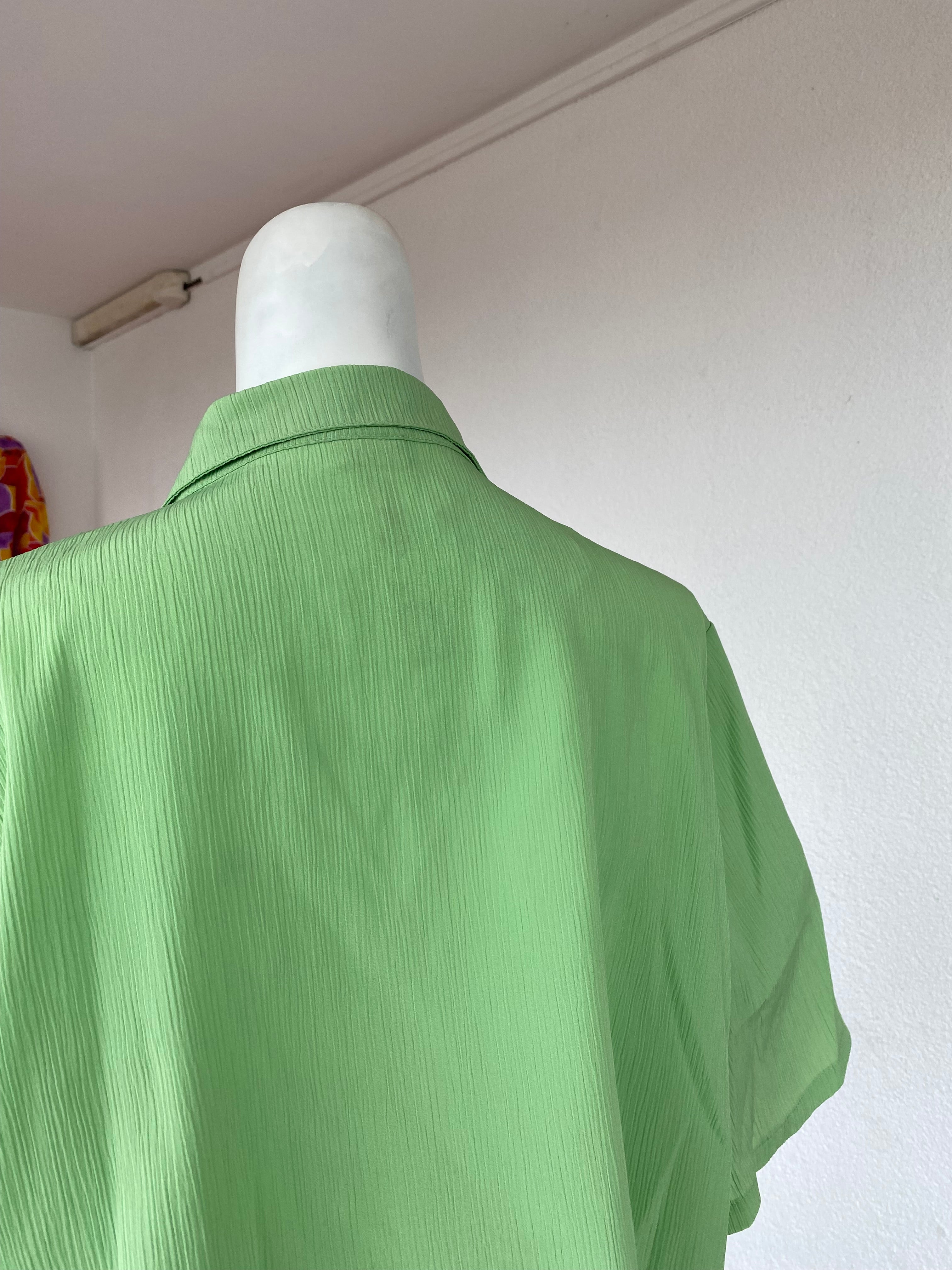 Cropped • T. 36 à 44 • Chemise crop top verte pomme