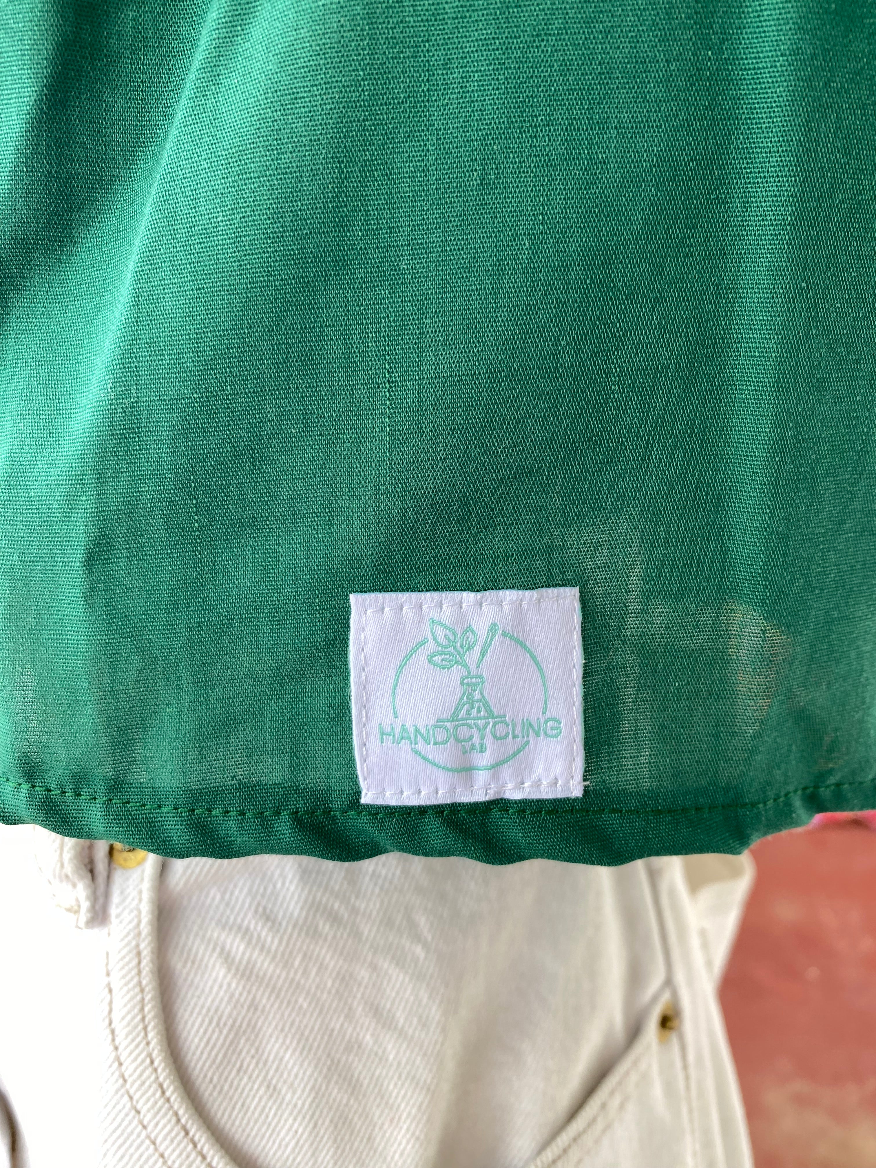 Cropped • T. 36 à 40 • Chemise crop top vert émeraude