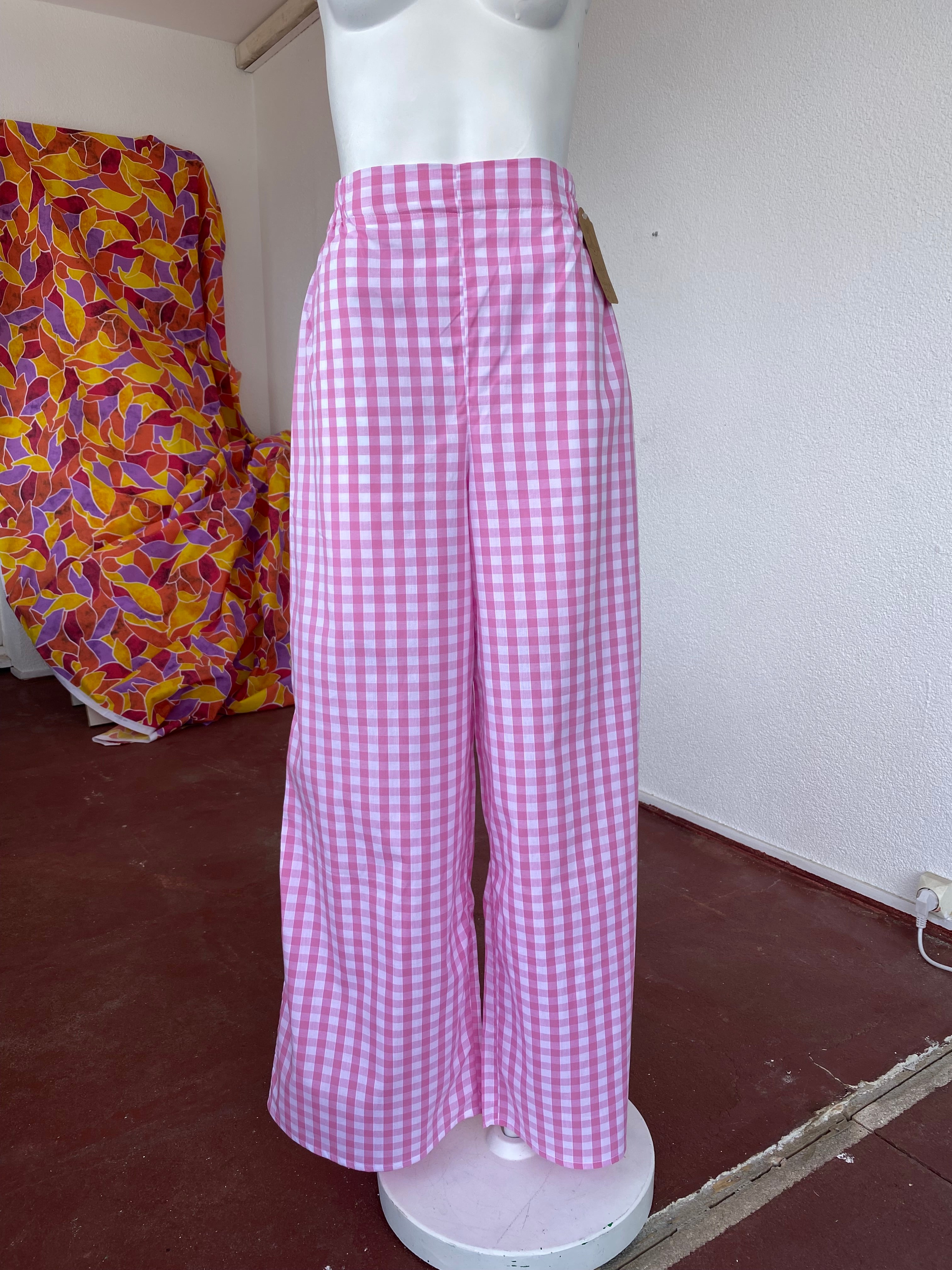 .Pants • Taille XS/S, M, L et XL • Pantalon vichy rose