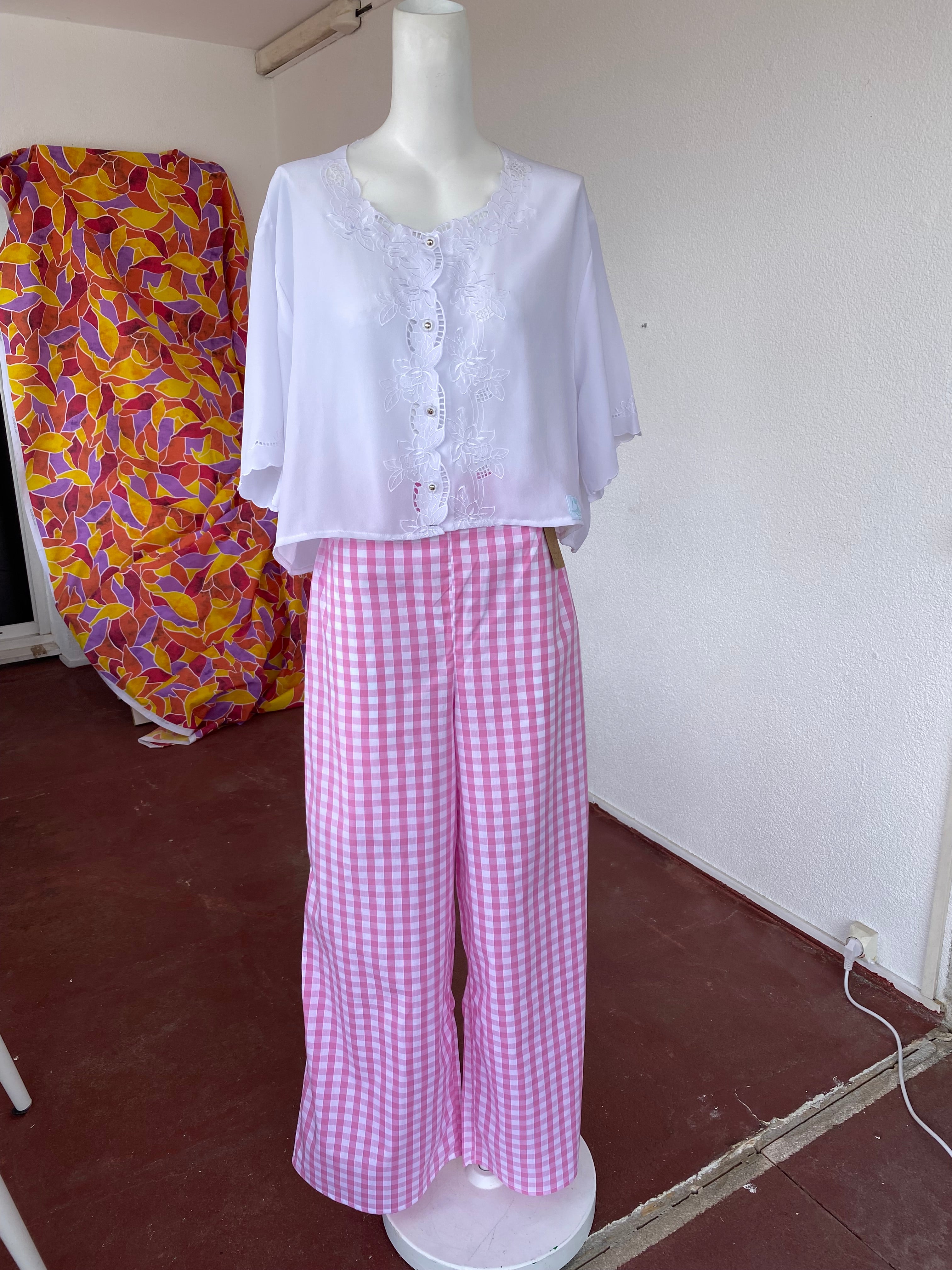 .Pants • Taille XS/S, M, L et XL • Pantalon vichy rose