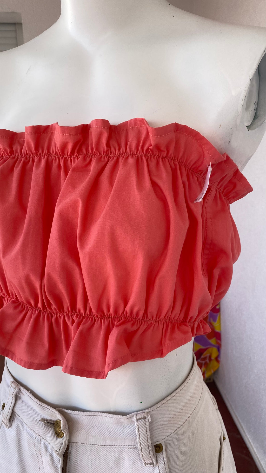 P'tis Ôh • Taille L  • Haut bandeau coton rose flashy