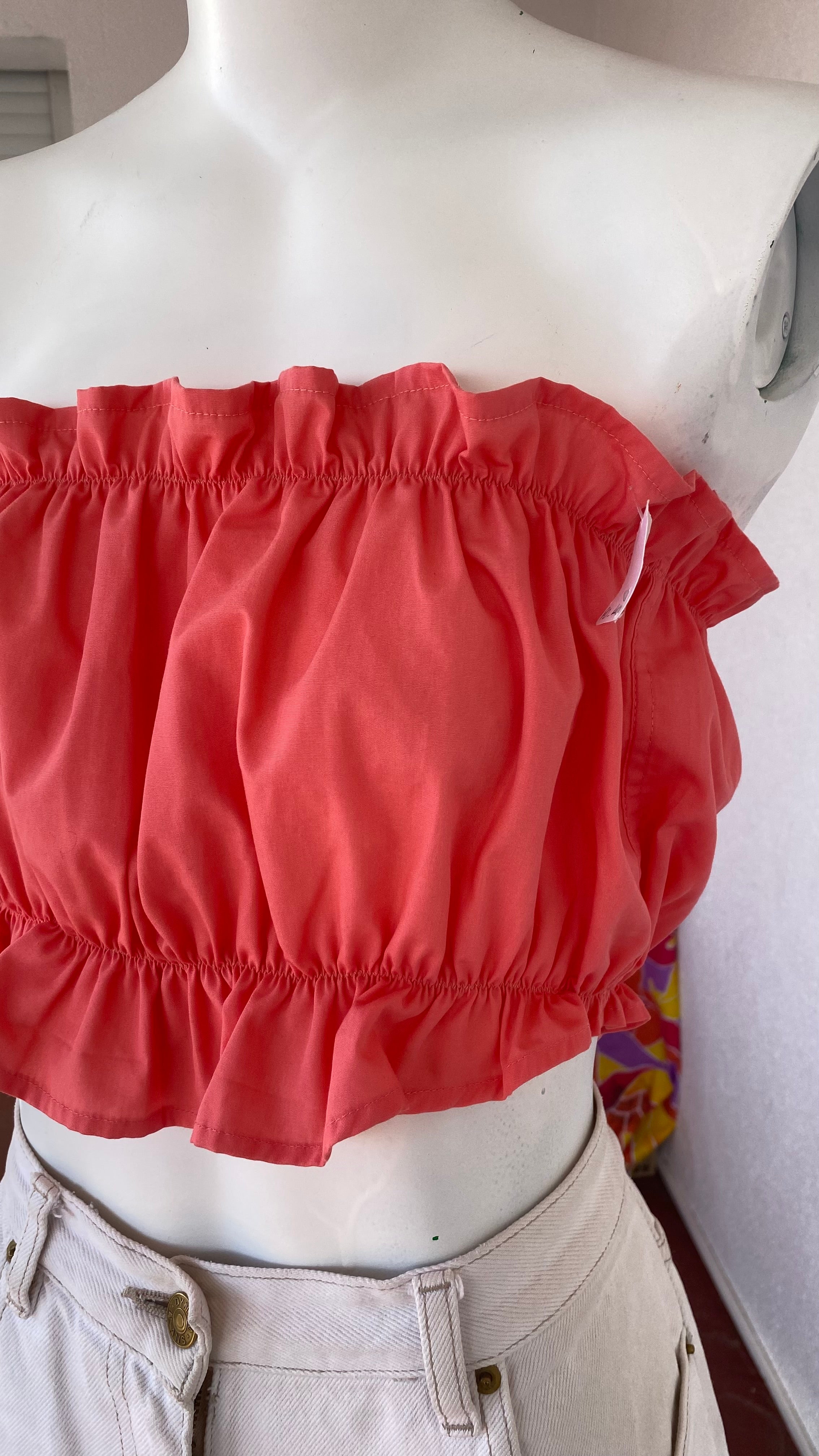 P'tis Ôh • Taille L  • Haut bandeau coton rose flashy