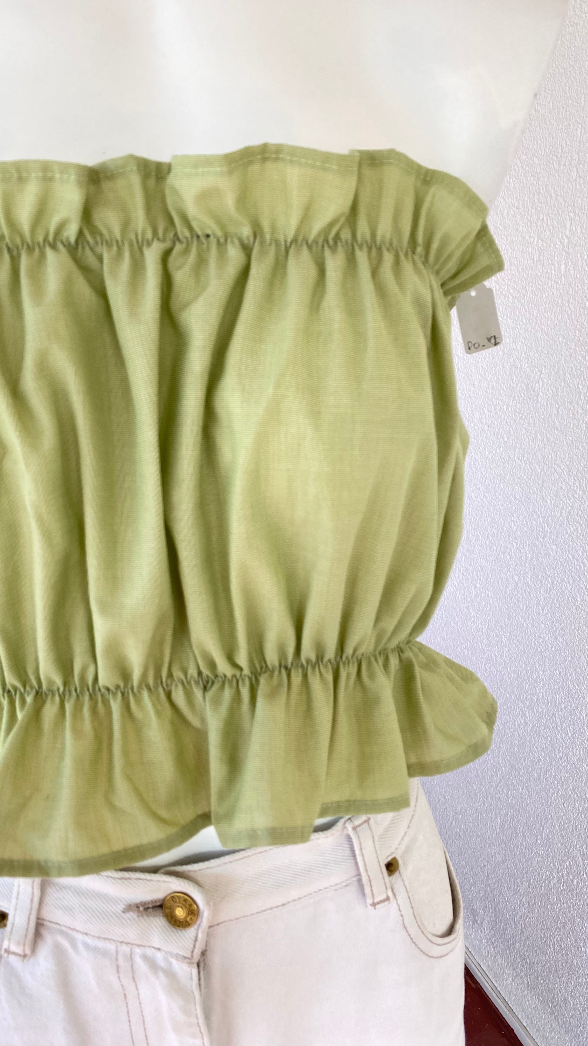 P'tis Ôh • Taille L  • Haut bandeau coton vert clair