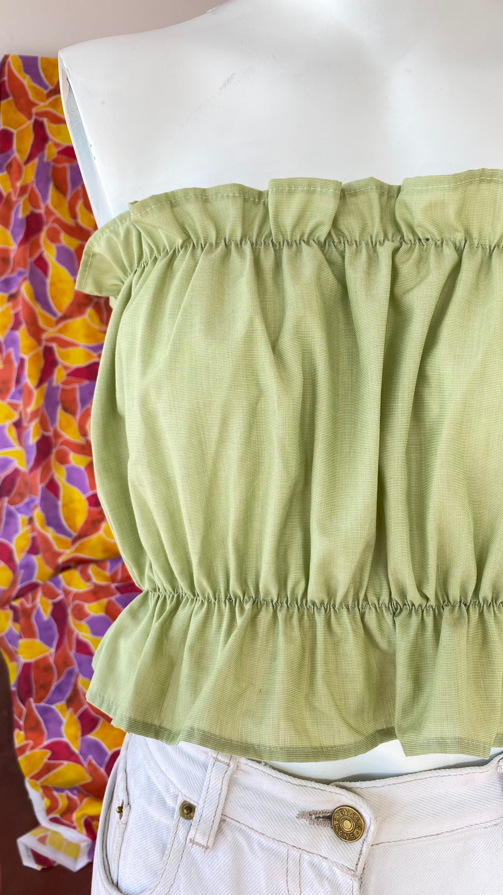 P'tis Ôh • Taille L  • Haut bandeau coton vert clair