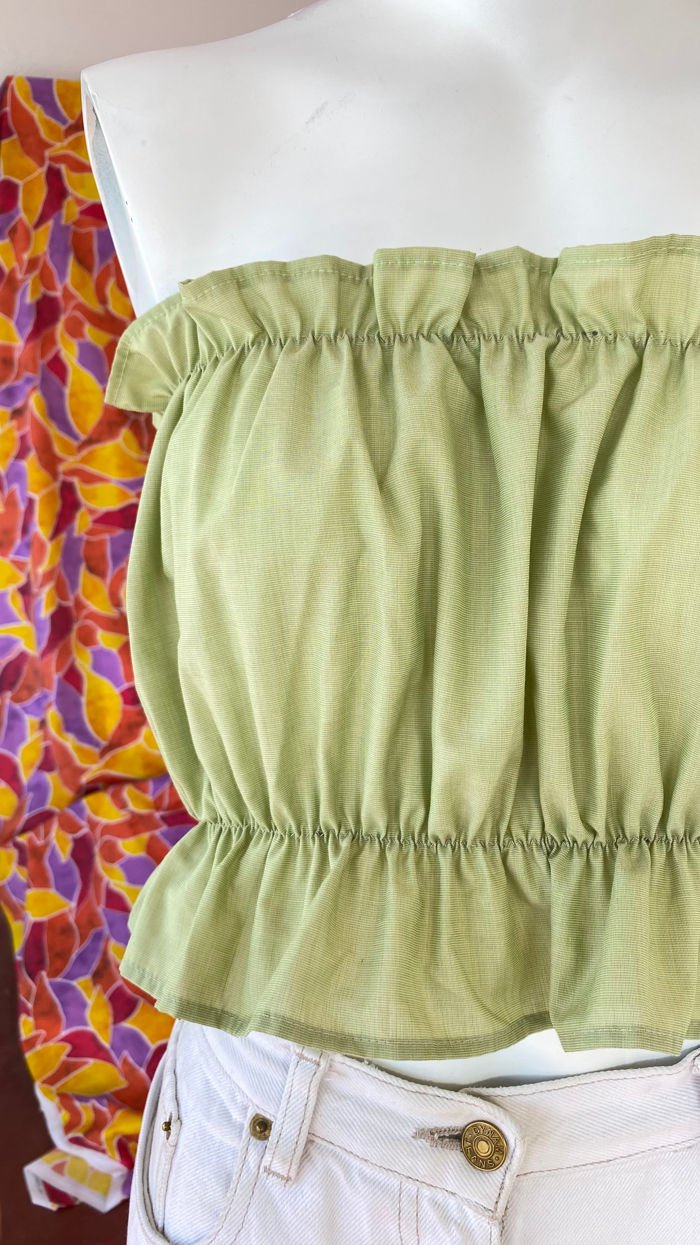 P'tis Ôh • Taille L  • Haut bandeau coton vert clair