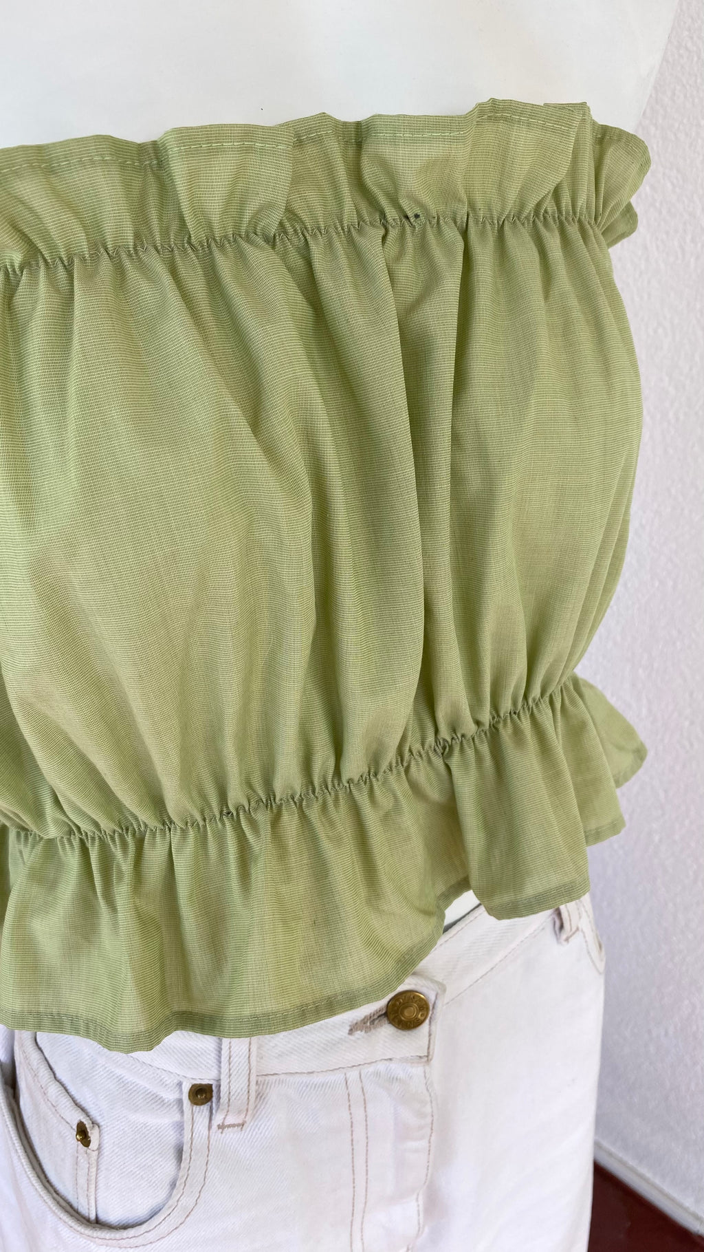P'tis Ôh • Taille L  • Haut bandeau coton vert clair