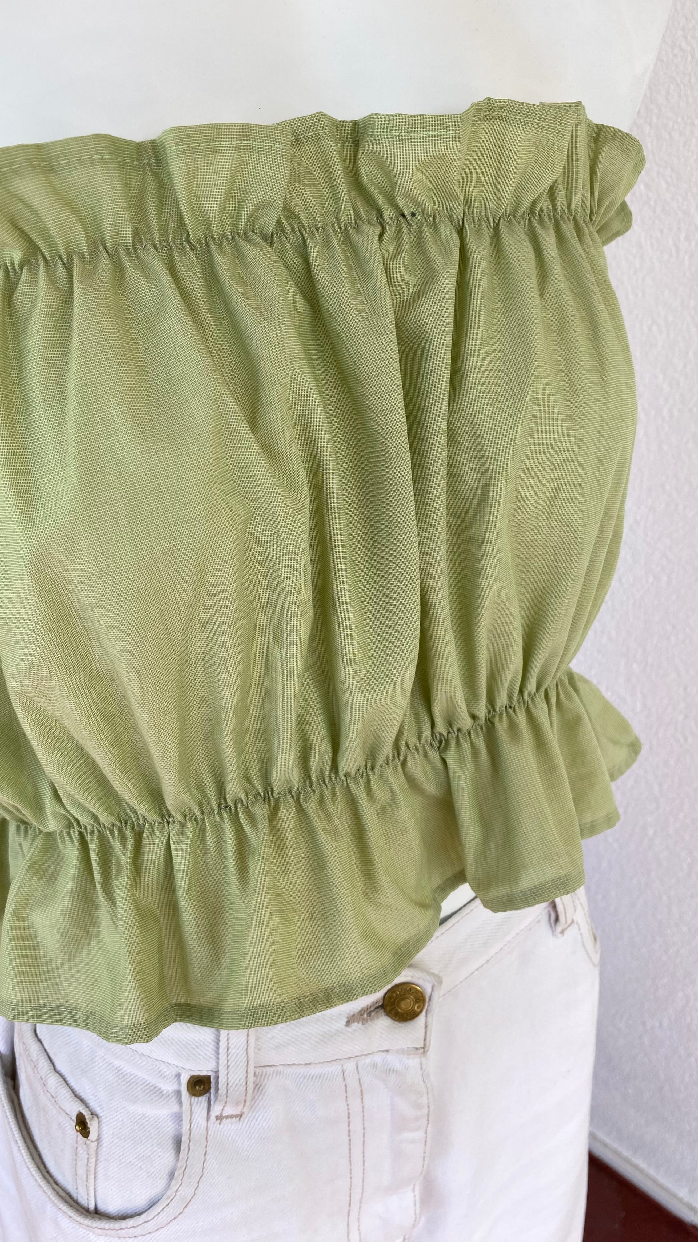 P'tis Ôh • Taille L  • Haut bandeau coton vert clair