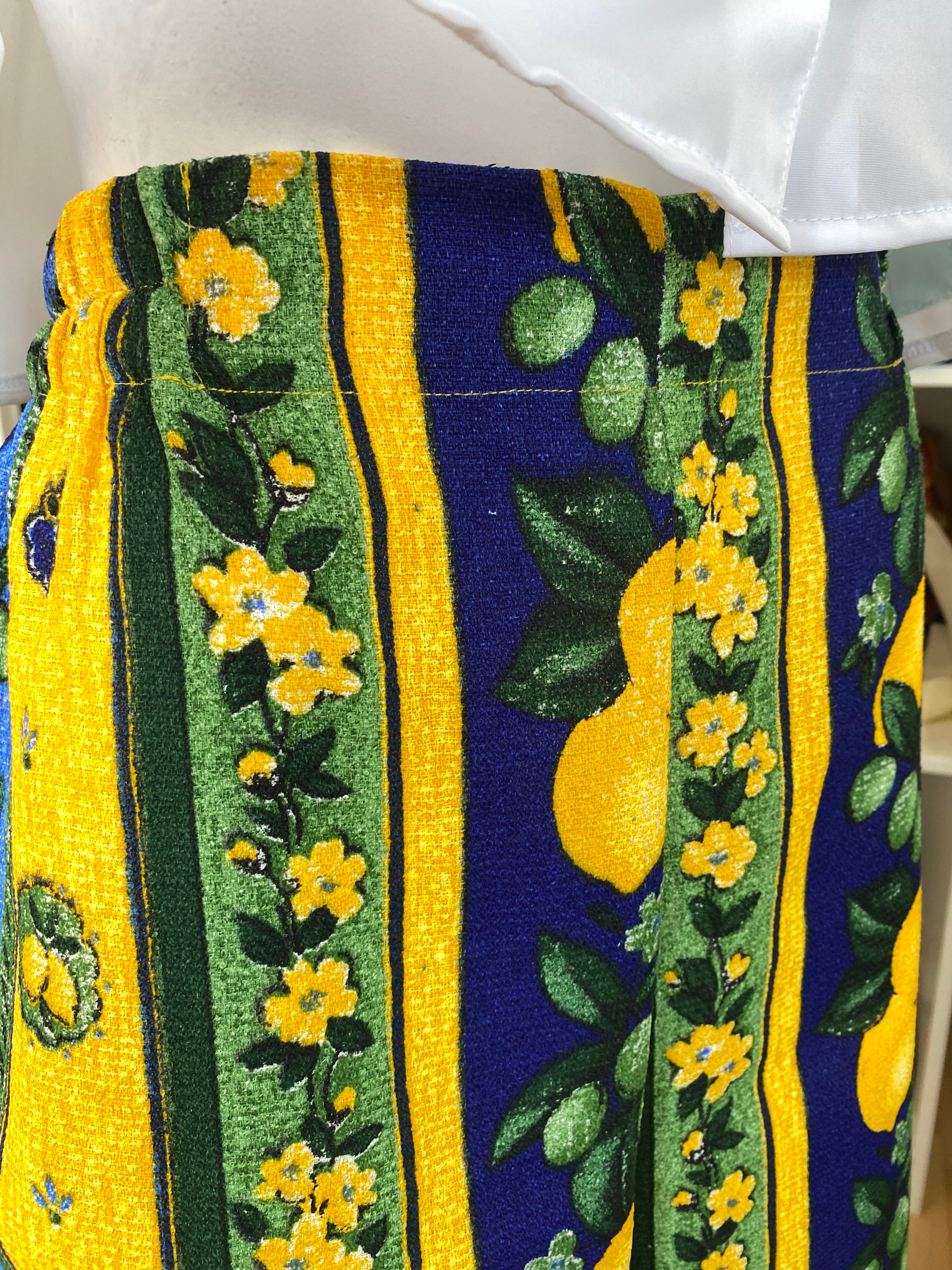 Pants • Taille L  • Pantalon upcyclé bleu et jaune