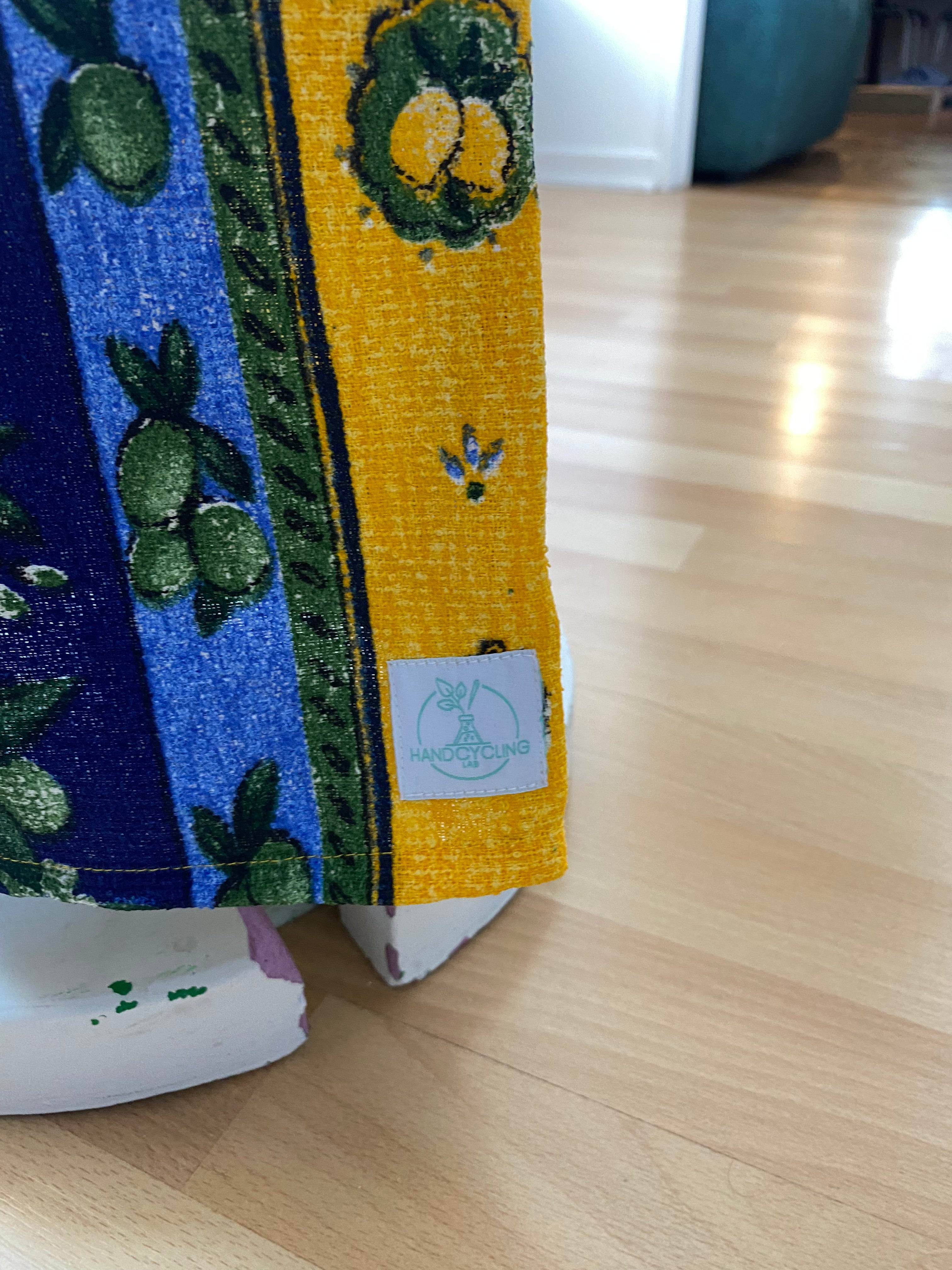 Pants • Taille L  • Pantalon upcyclé bleu et jaune
