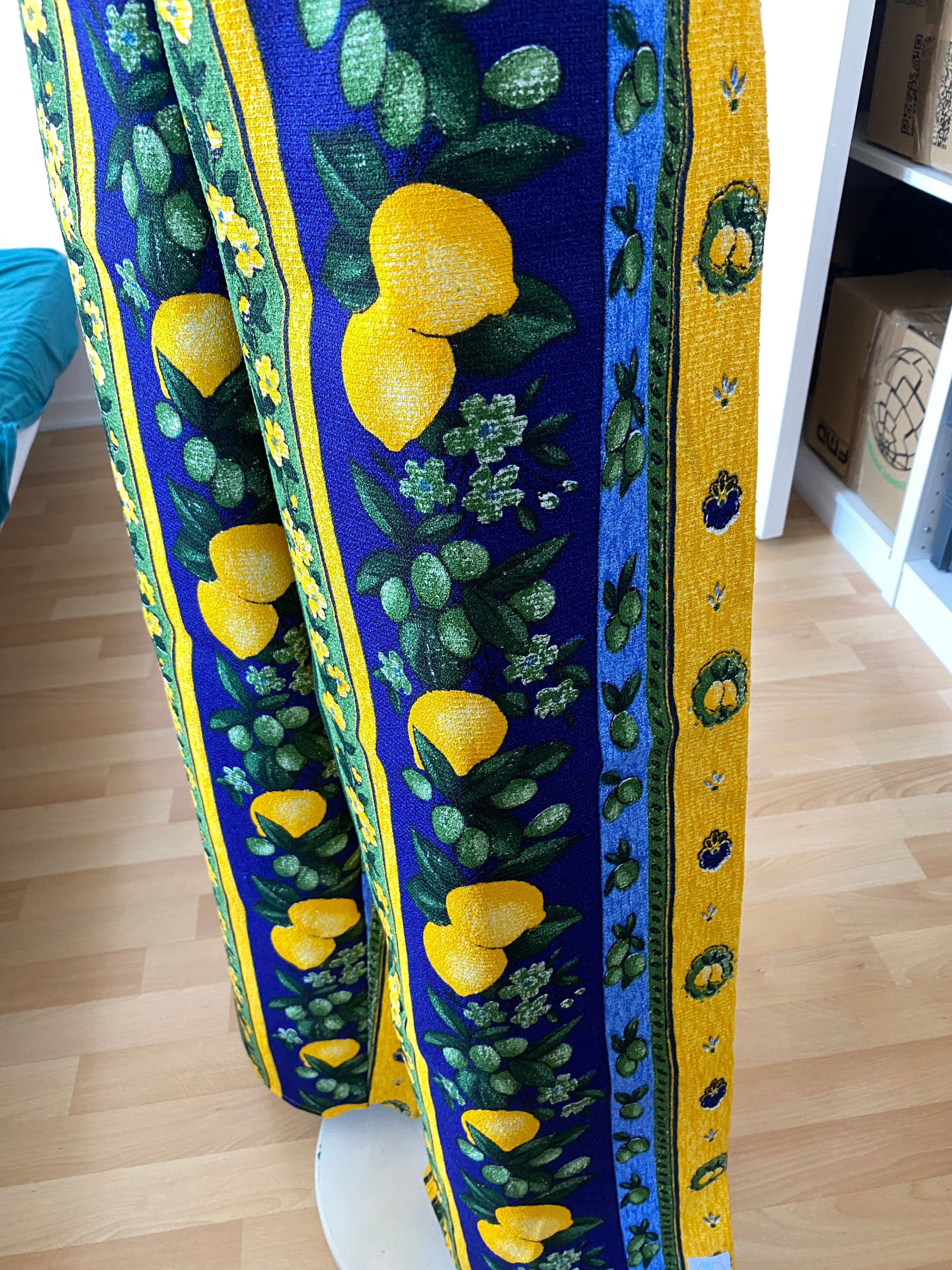 Pants • Taille L  • Pantalon upcyclé bleu et jaune