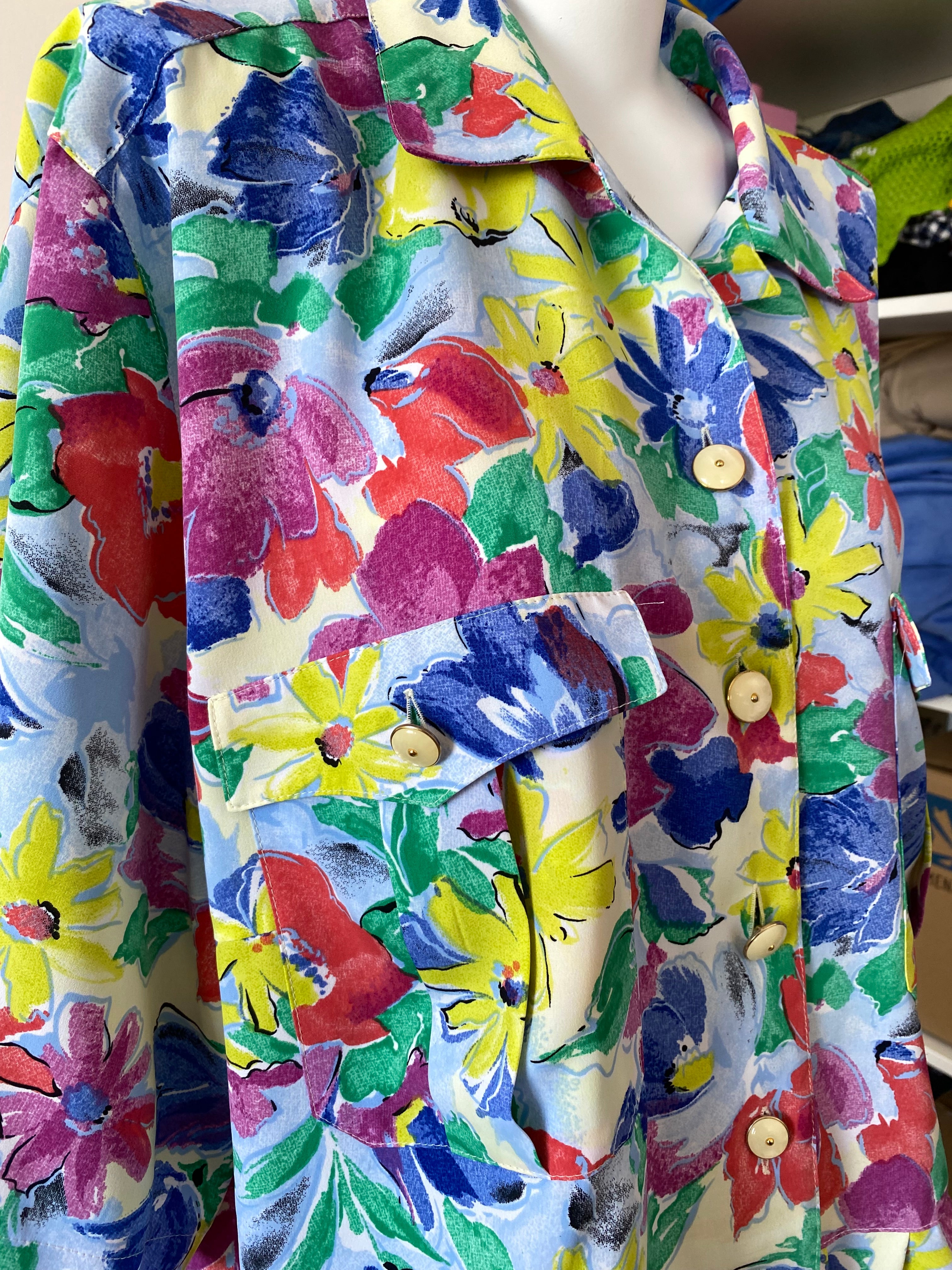 Froufrou • T. 40 à 48 • Chemise fleuries multicolore