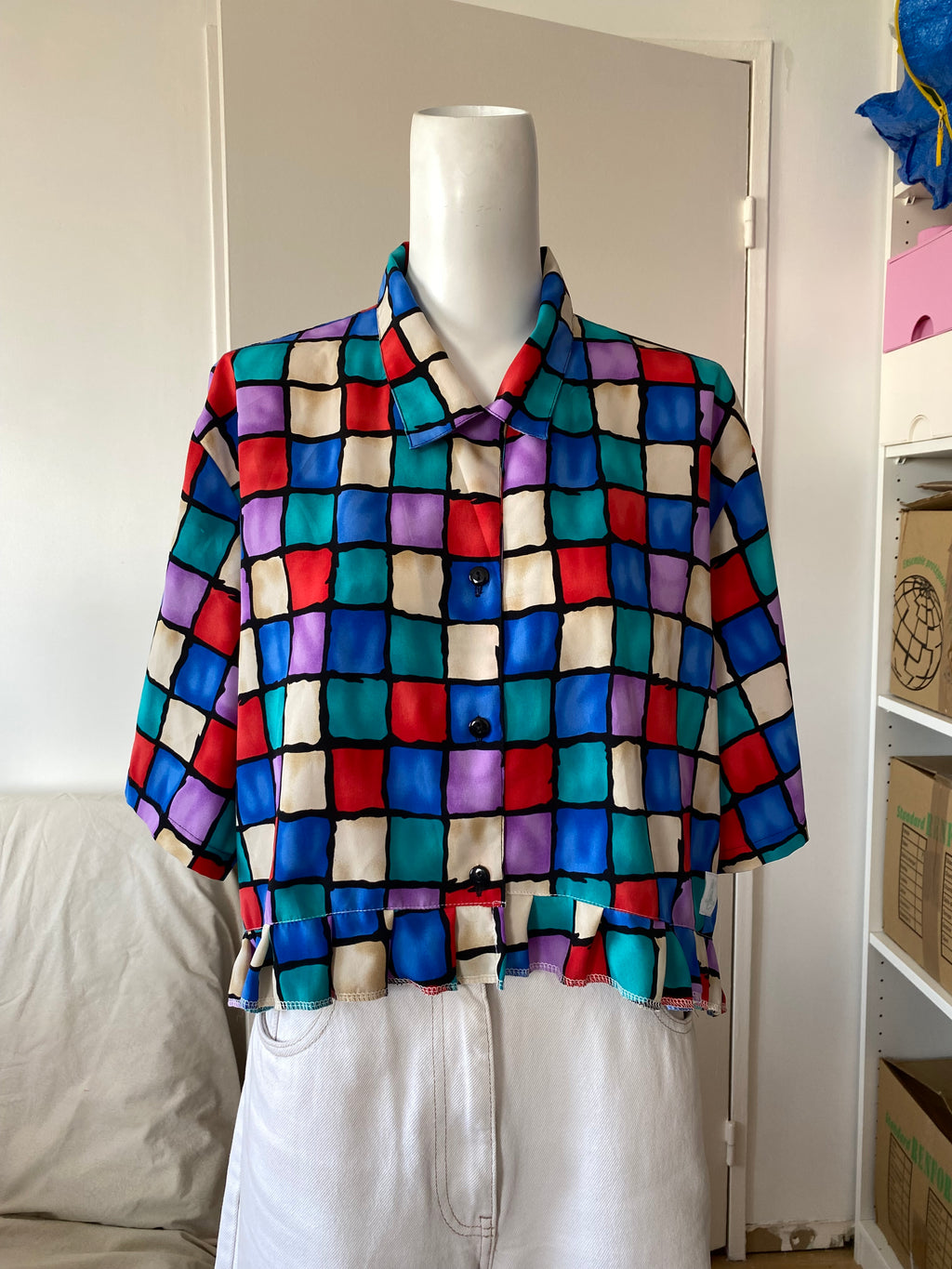 Froufrou • T. 38 à 46 • Chemise carreaux colorés