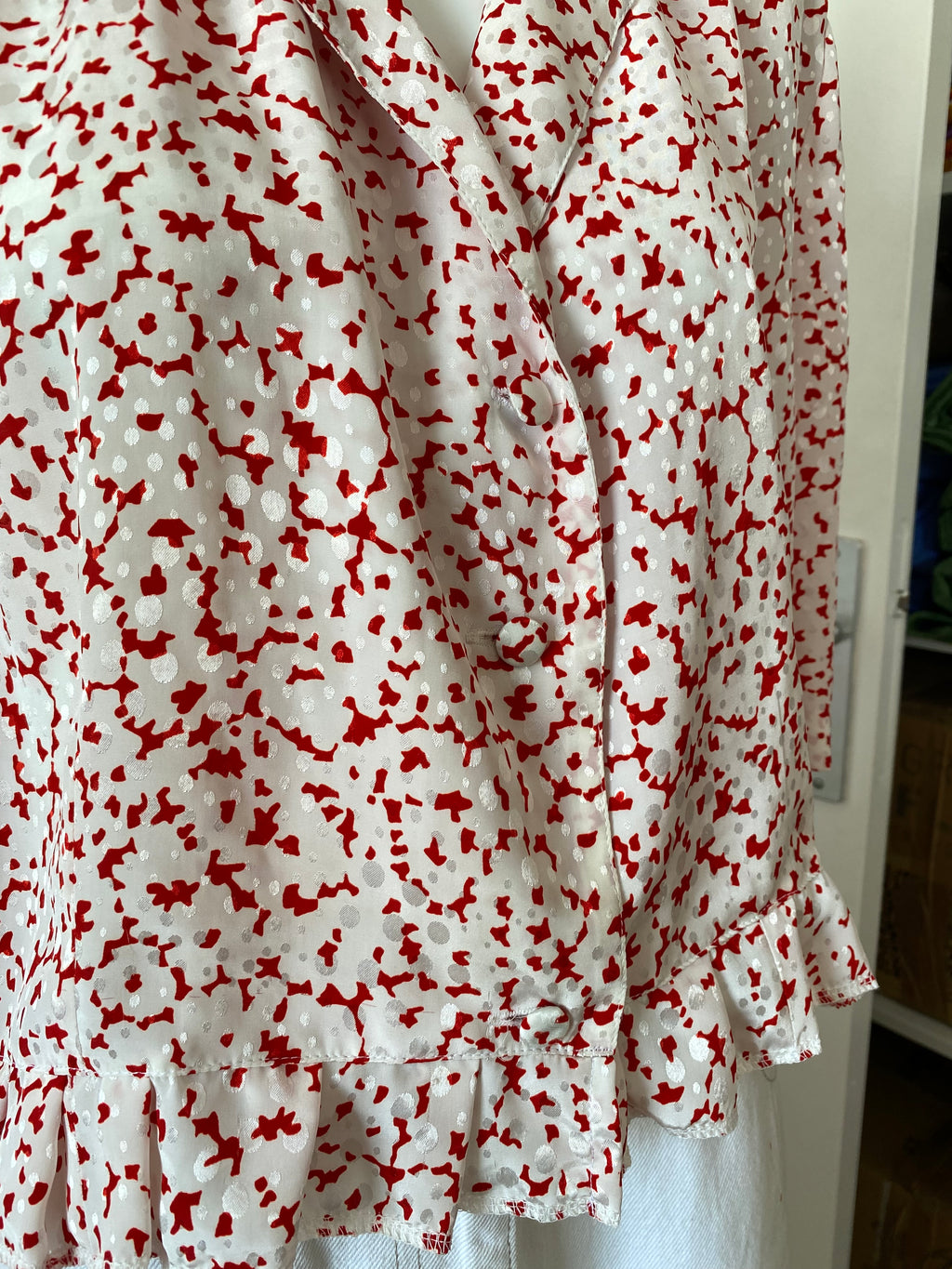 Froufrou • T. 36 à 40 • Chemise satiné points rouge