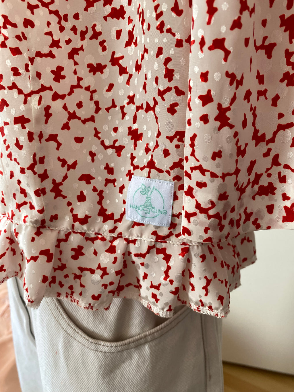 Froufrou • T. 36 à 40 • Chemise satiné points rouge