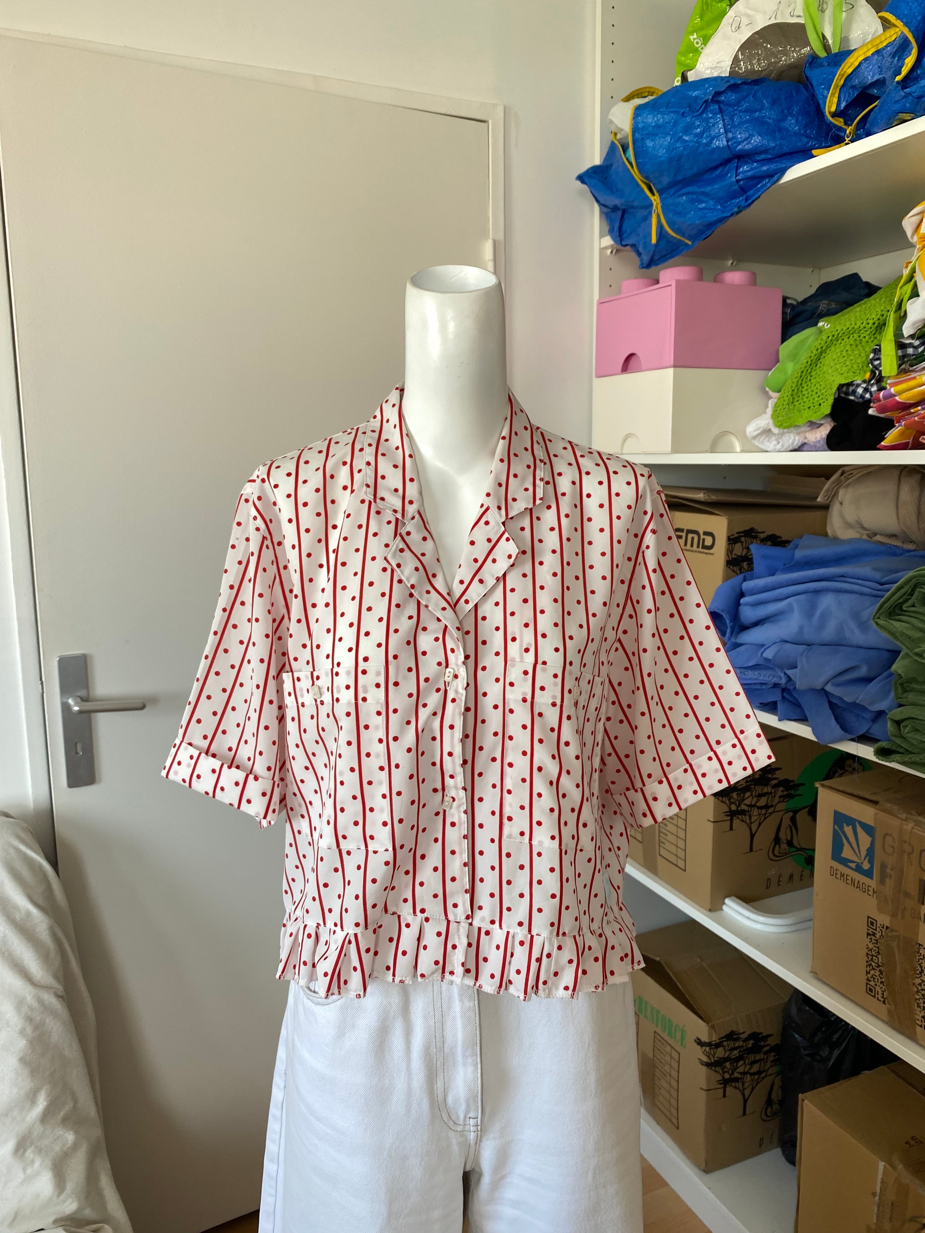 Froufrou • T. 36 à 42 • Chemise rouge et blanche