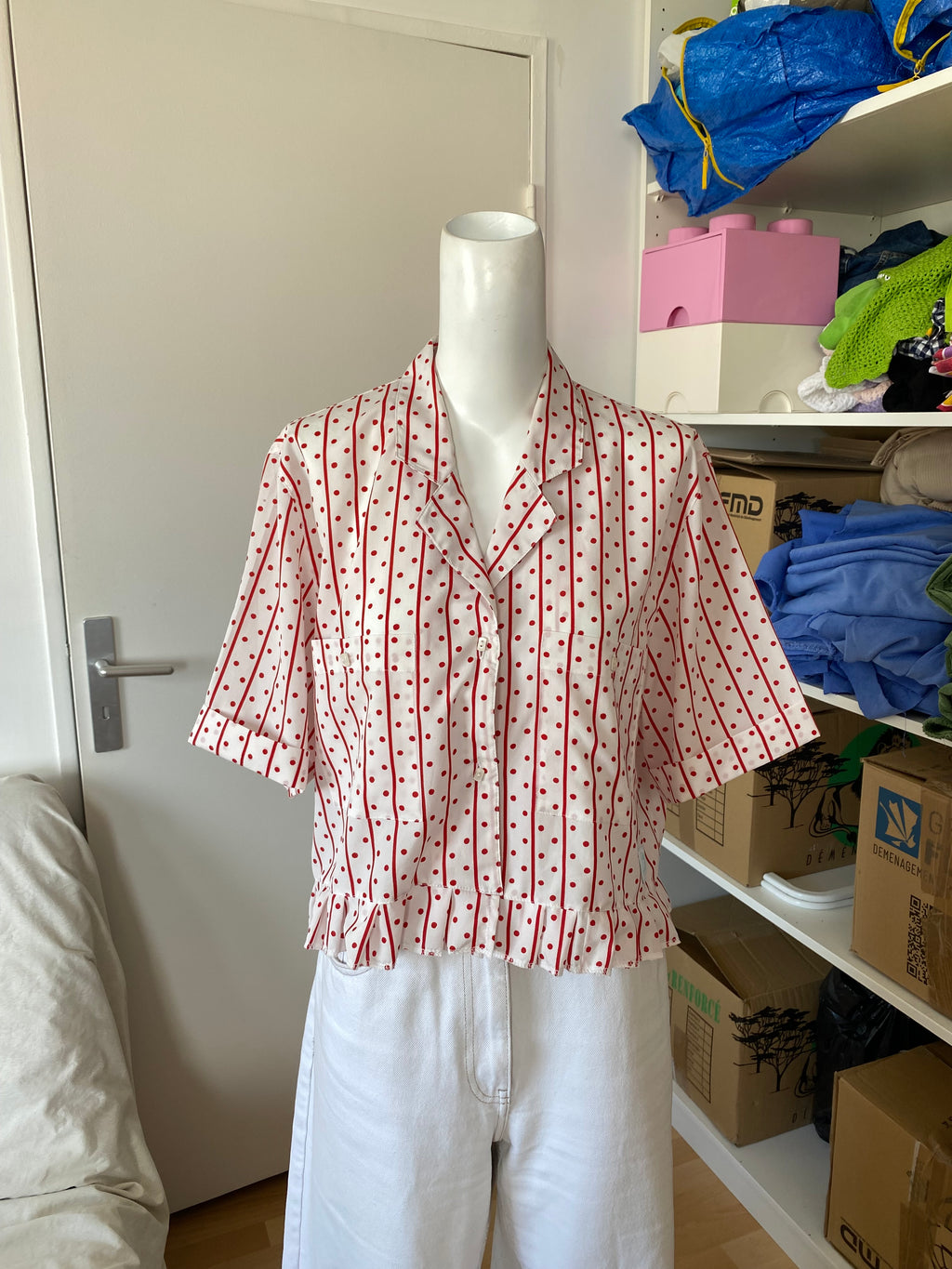 Froufrou • T. 36 à 42 • Chemise rouge et blanche