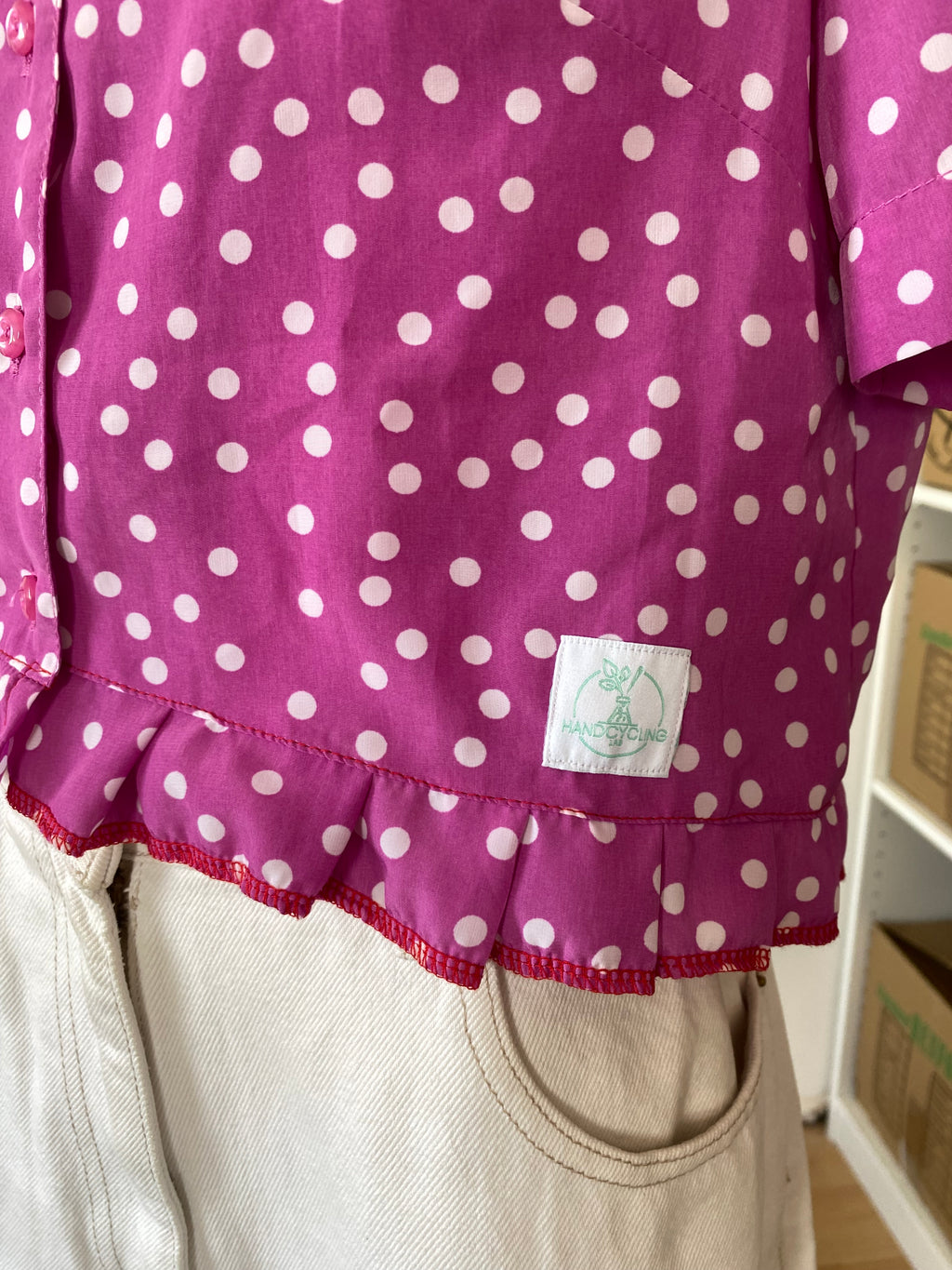 Froufrou • T. 32 à 36 • Chemise violette à pois