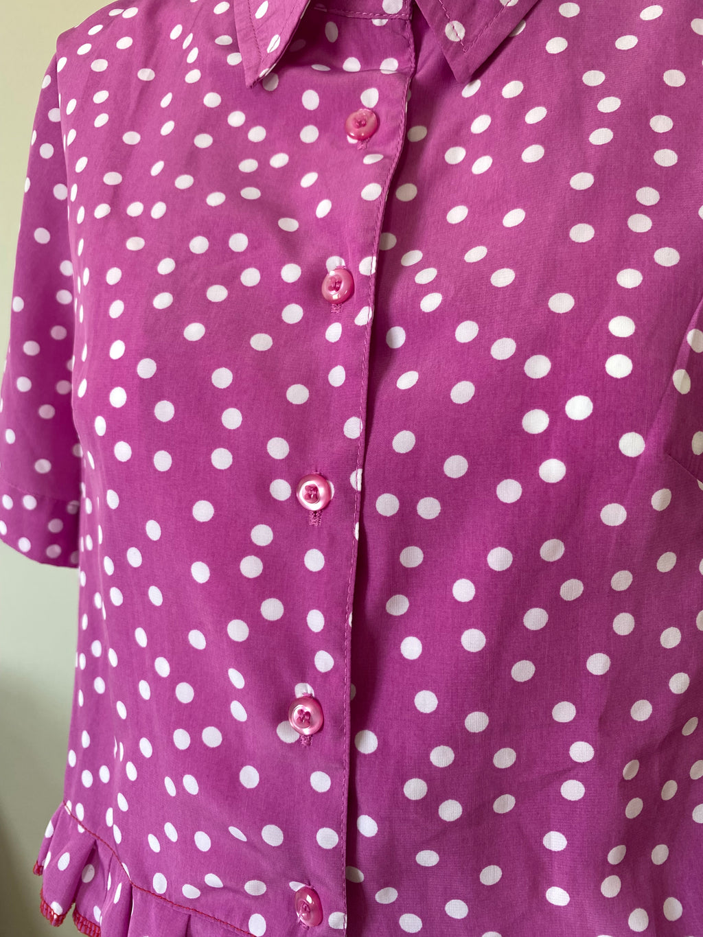 Froufrou • T. 32 à 36 • Chemise violette à pois