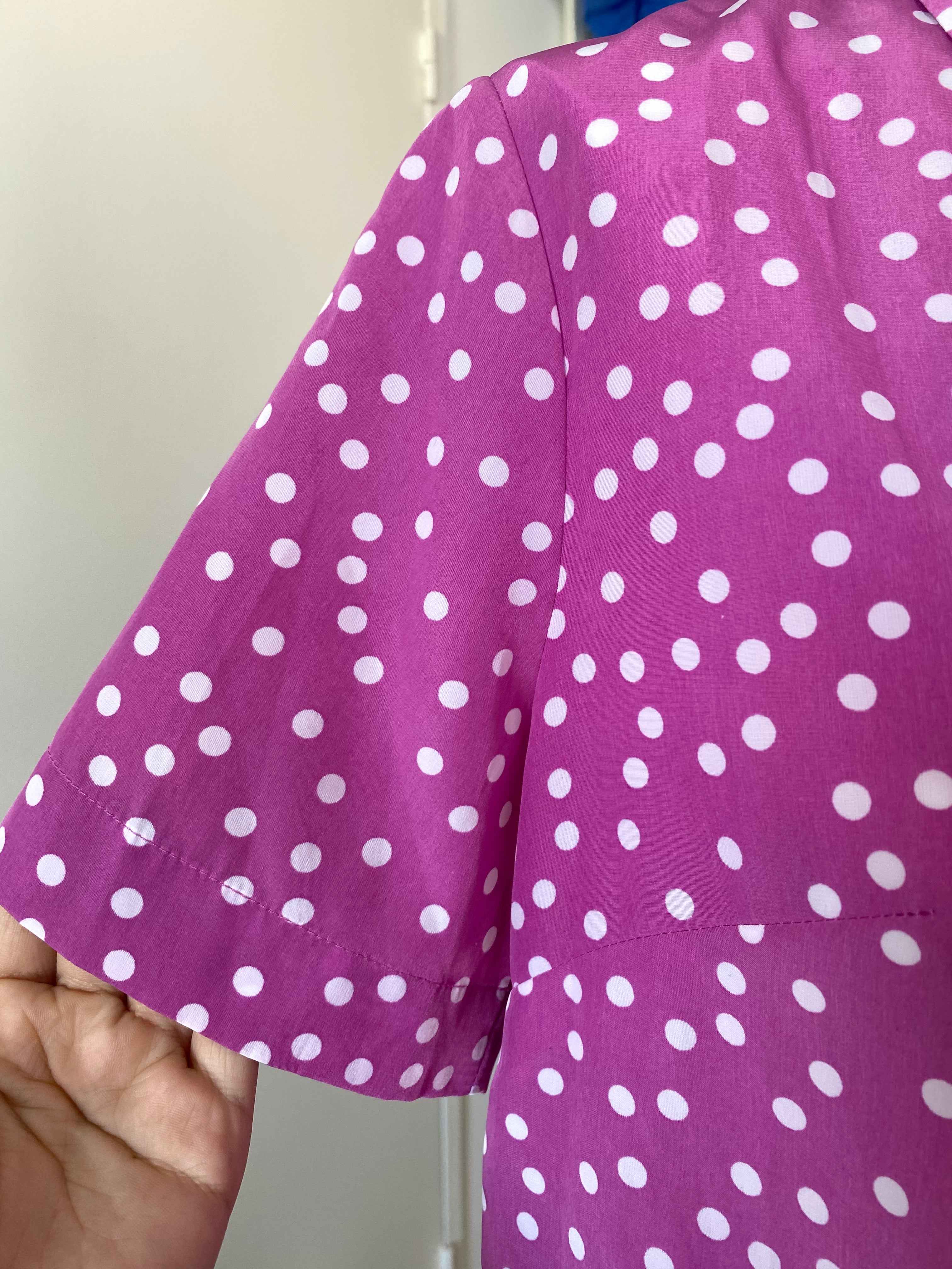 Froufrou • T. 32 à 36 • Chemise violette à pois