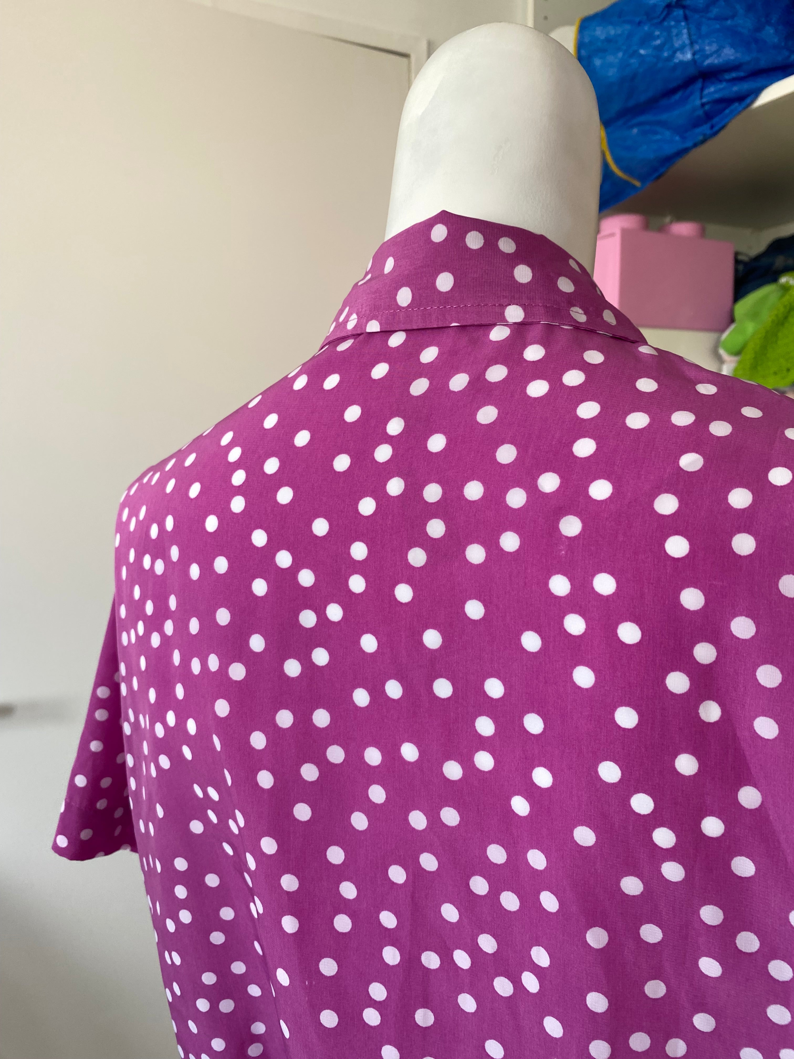 Froufrou • T. 32 à 36 • Chemise violette à pois