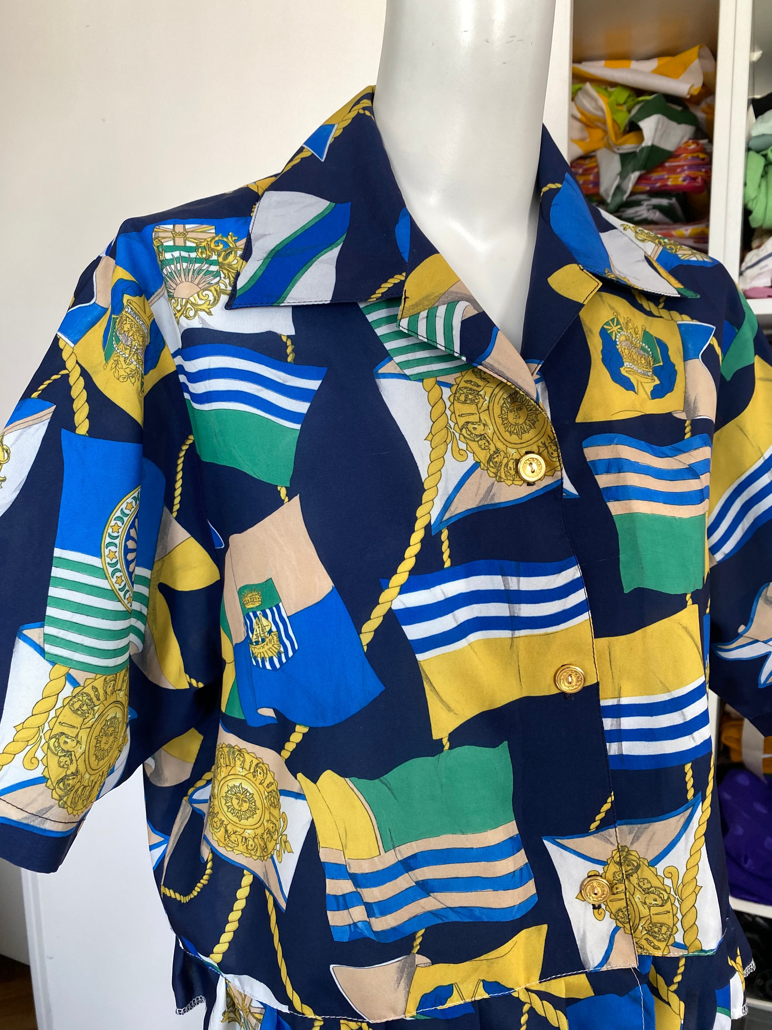 Froufrou • T. 34 à 40 • Chemise marine à motifs