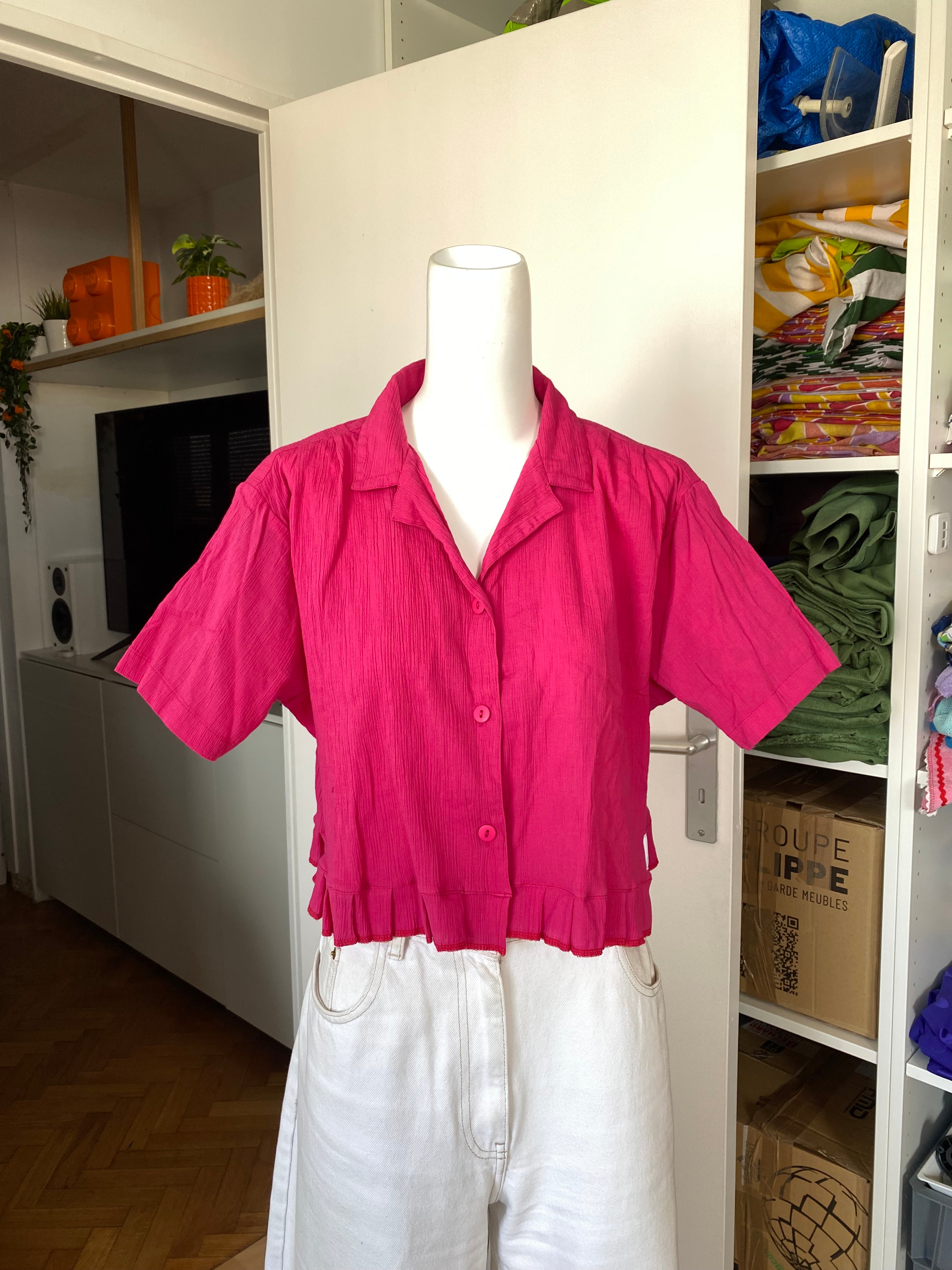 Froufrou • T. 36 à 40 • Chemise fuchsia