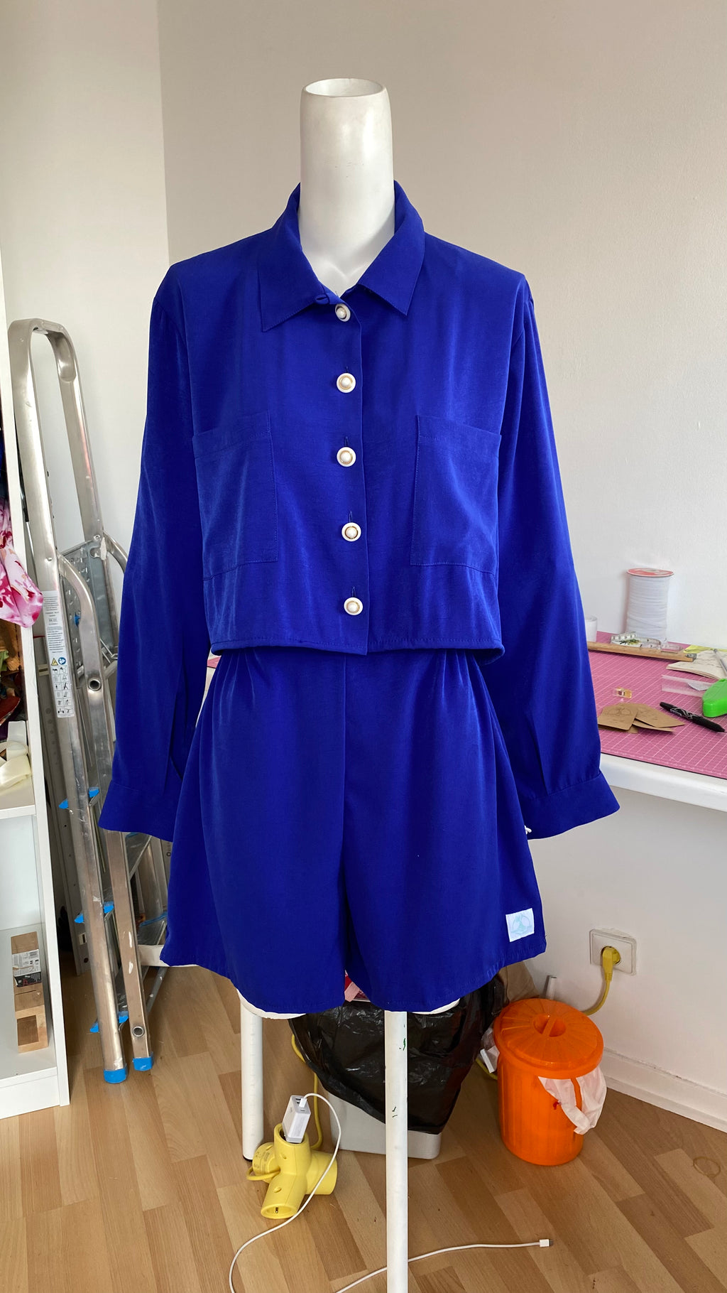 Ensemble short • T. S • ensemble coloré bleu nuit fluide