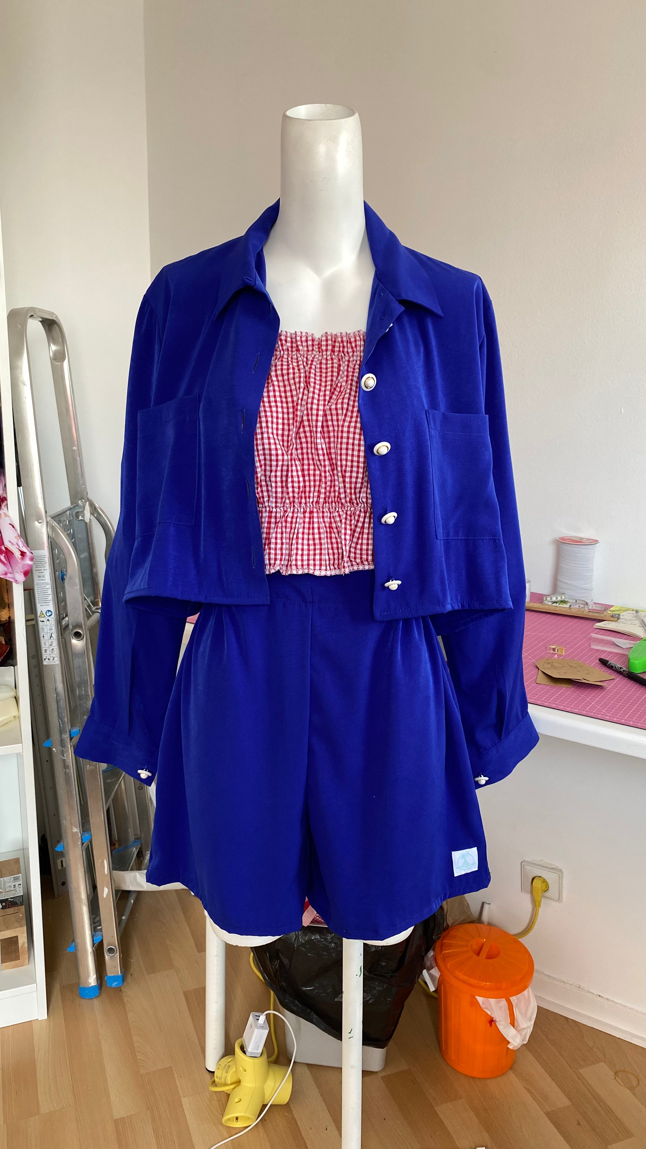 Ensemble short • T. S • ensemble coloré bleu nuit fluide